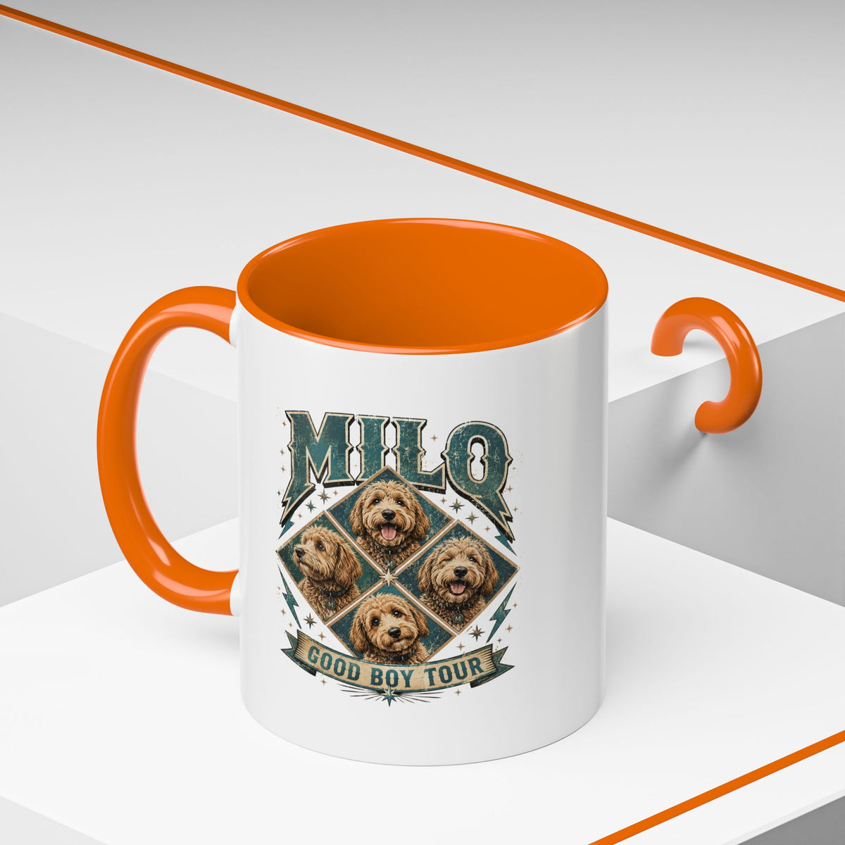 Milo Bailey Dog Dad Mom Good Boy Tour Accent Coffee Mug – Milo Dog Portraits