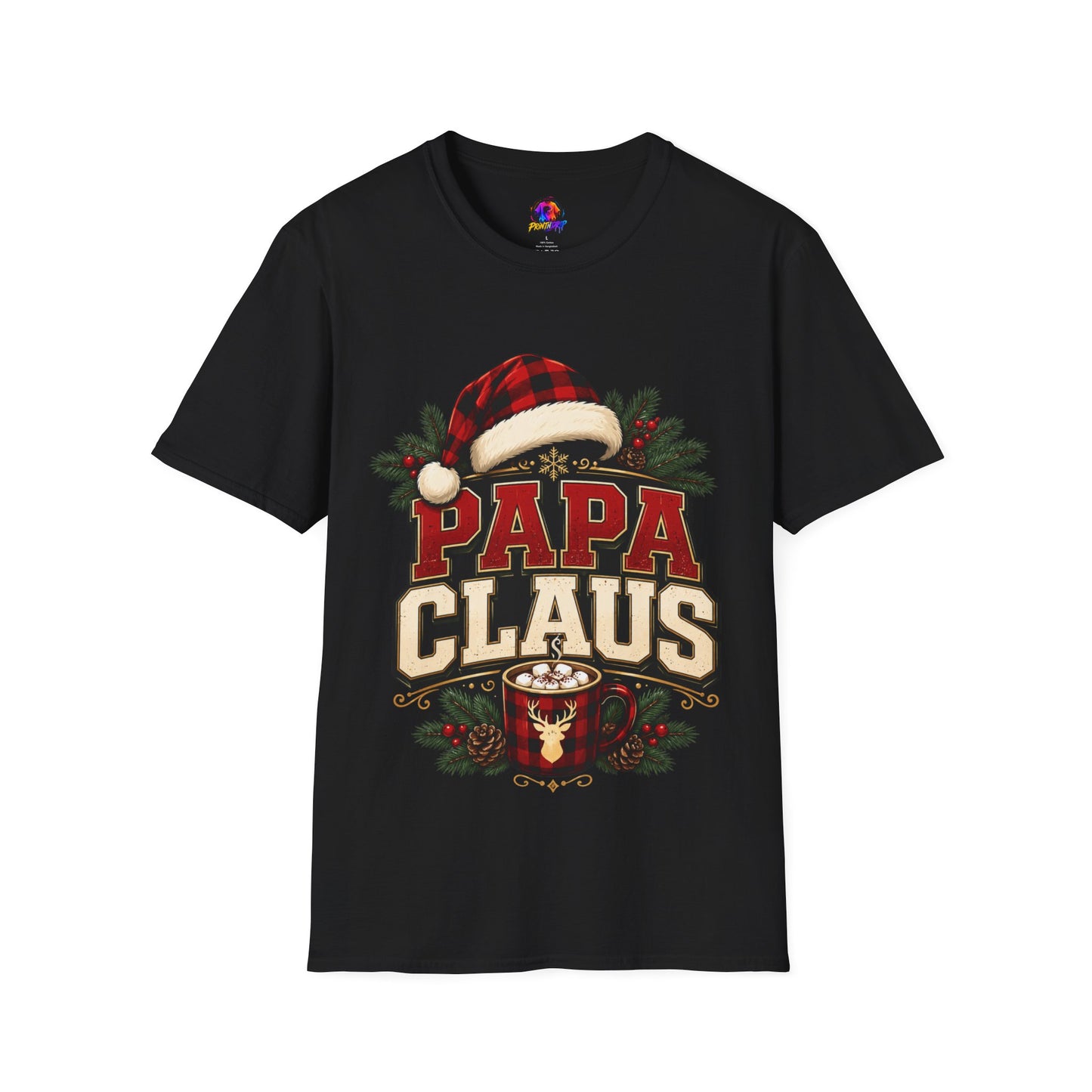 Papa Claus T-Shirt — Festive Holiday Dad Christmas Tee