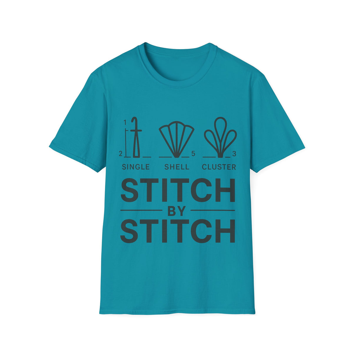 "Stitch By Stitch" Minimalist Crafting Tee | Sewing Knitting Embroidery T-Shirt - Trending Now - September 2026