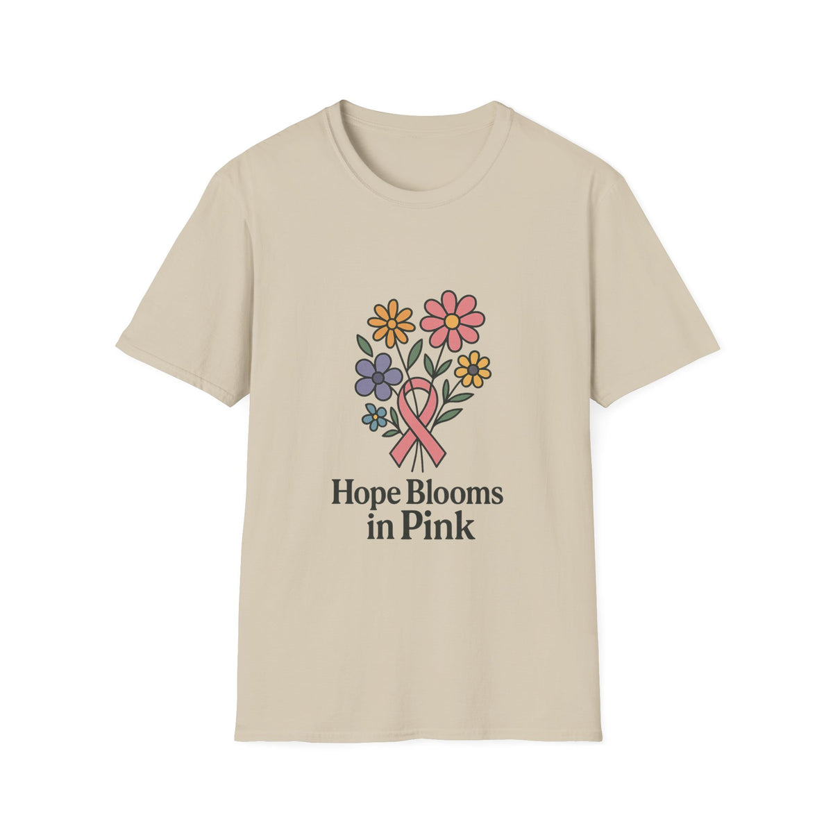 Hope Blooms in Pink Floral Awareness T-Shirt - Trending Now - October 2026