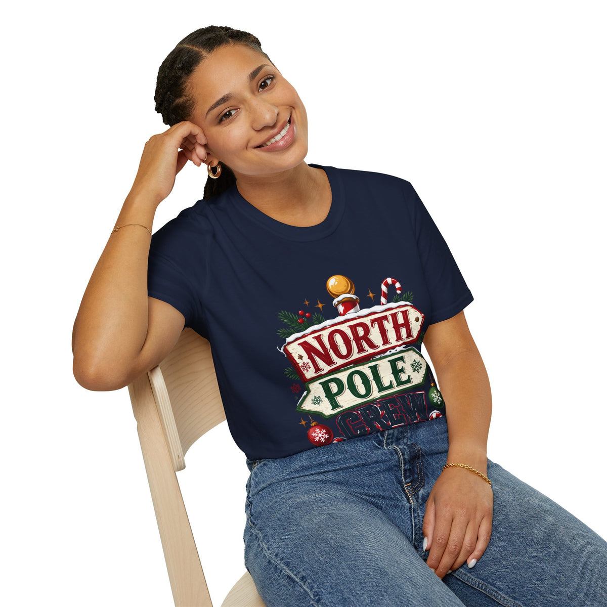 T-Shirt — North Pole Crew Christmas Holiday Graphic Tee