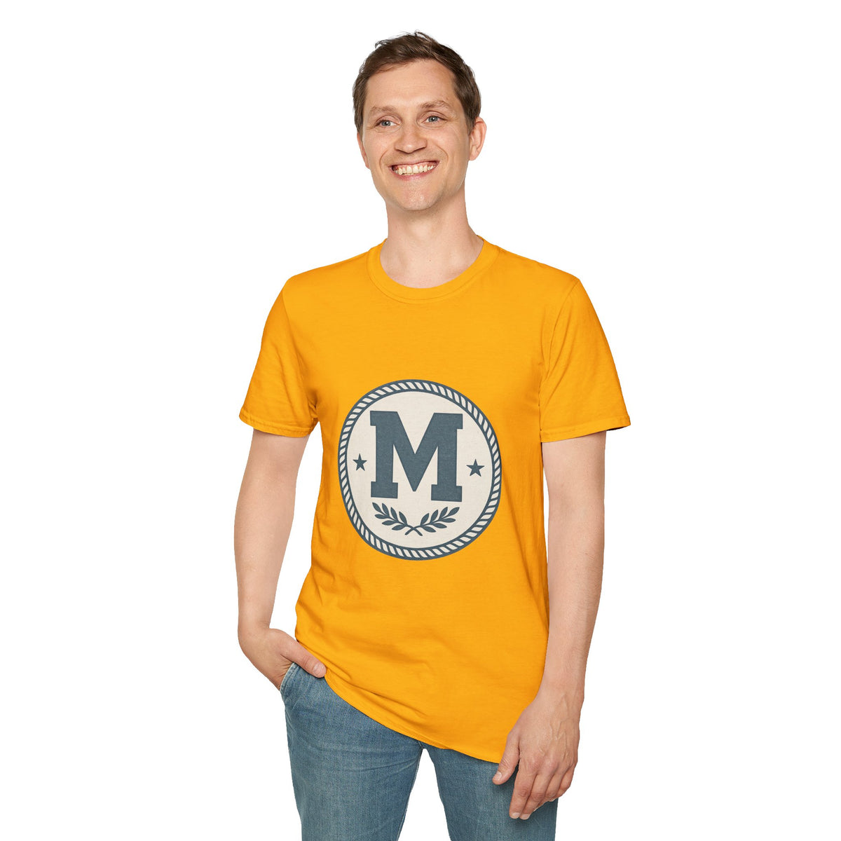 Monogram M Crest T‑Shirt — Vintage Initial Logo Tee - Trending Now - August 2026