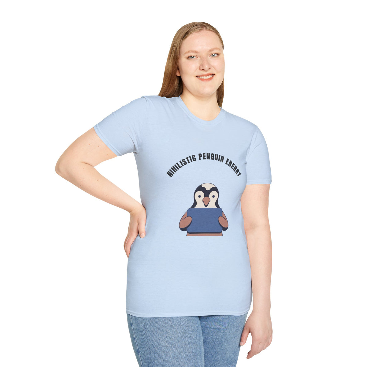 Nihilistic Penguin Energy T-Shirt — Cute Sarcastic Graphic Tee - Trending Now - September 2026