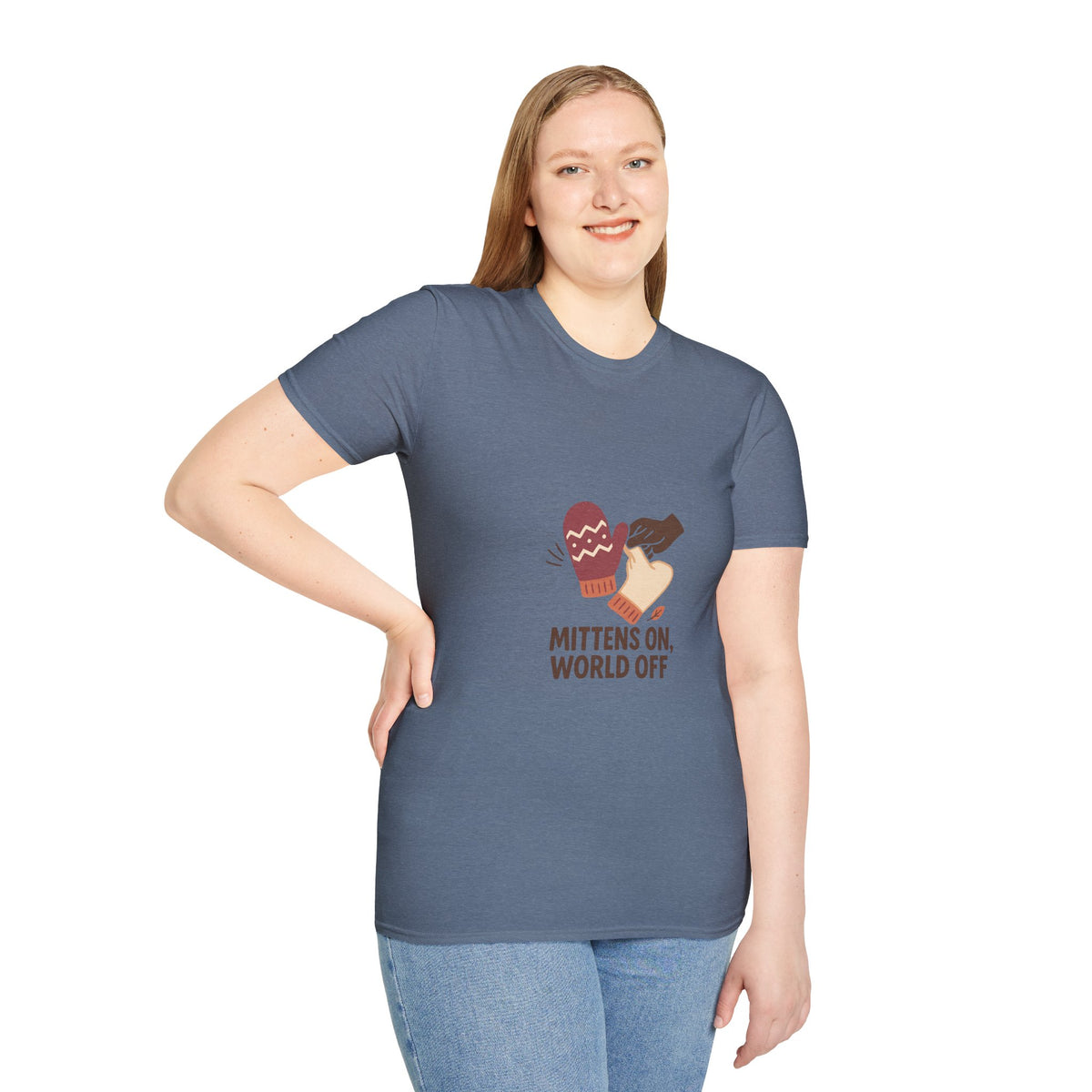 Mittens On, World Off T-Shirt — Cozy Winter Graphic Tee - Trending Now - October 2026