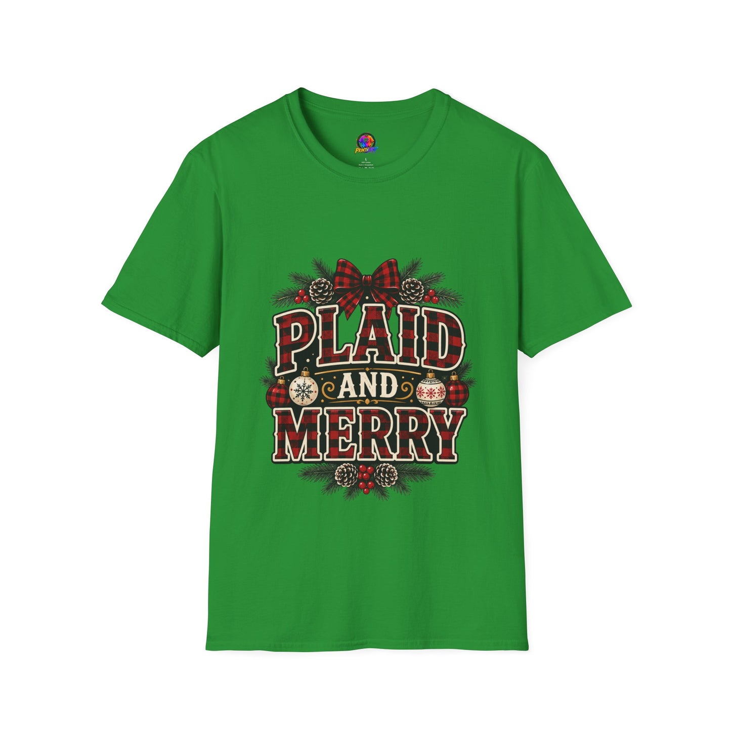 Plaid and Merry Christmas T-Shirt
