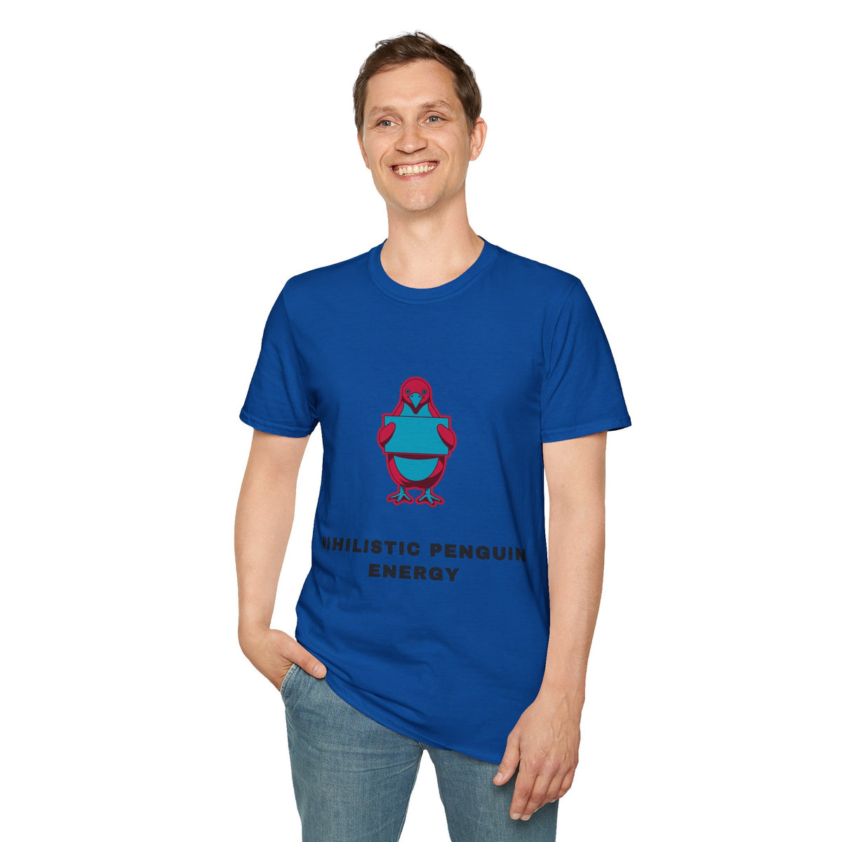 Minimalist Athletic Penguin T-Shirt — "Minimalistic Penguin Energy" Design - Trending Now - September 2026
