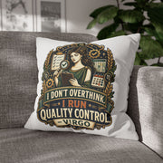 Virgo Quality Control Pillowcase — “I Don't Overthink, I Run Quality Control” Astrology Throw Pillowcase