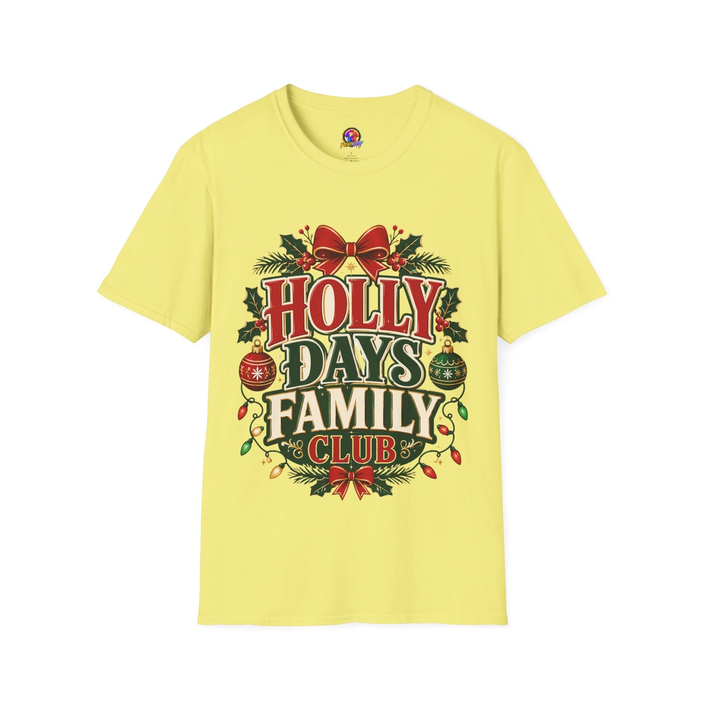 Holly Days Family Club T‑Shirt — Festive Christmas Holiday Tee