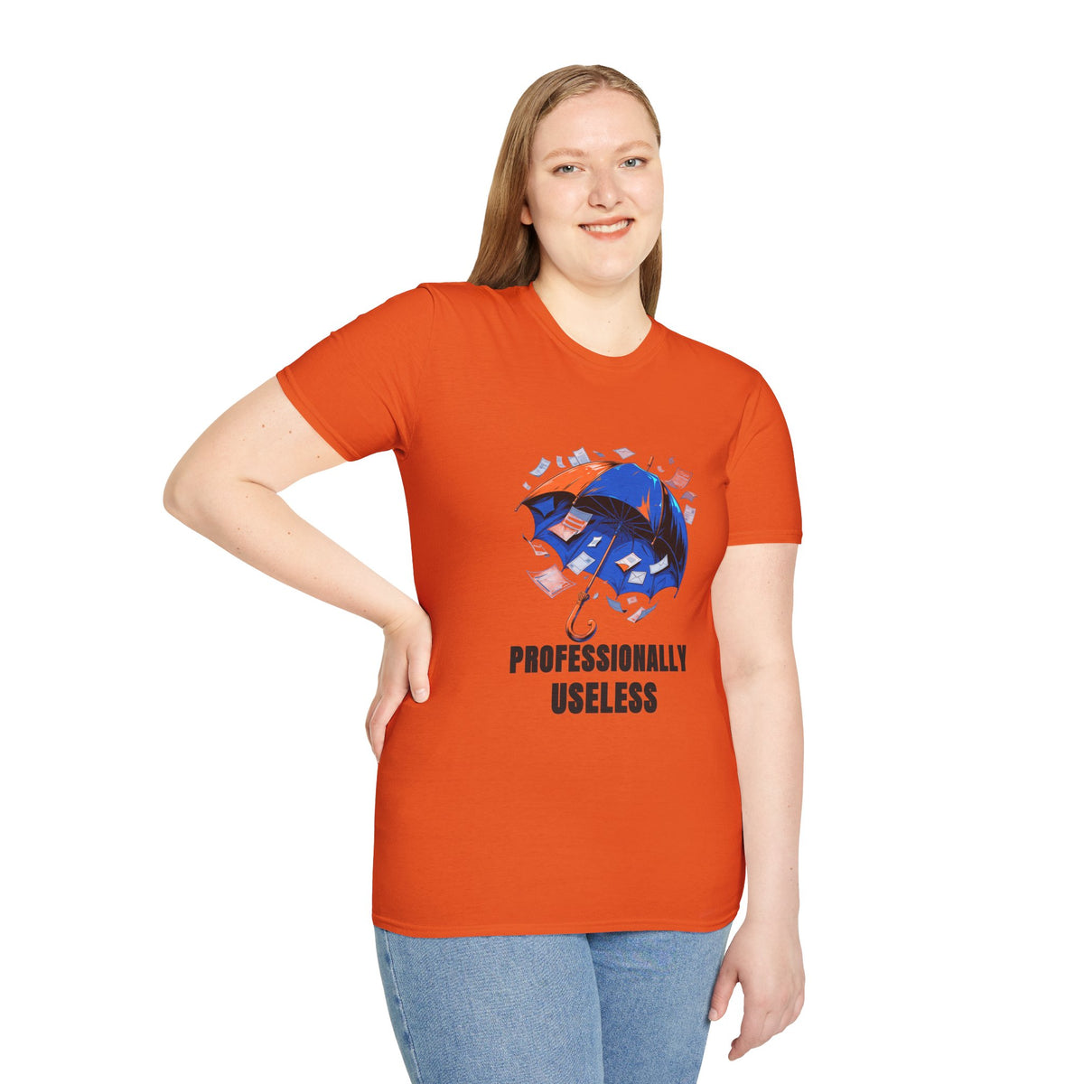 Professionally Useless T-Shirt — Illustrated Umbrella Graphic - Trending Now - August 2026