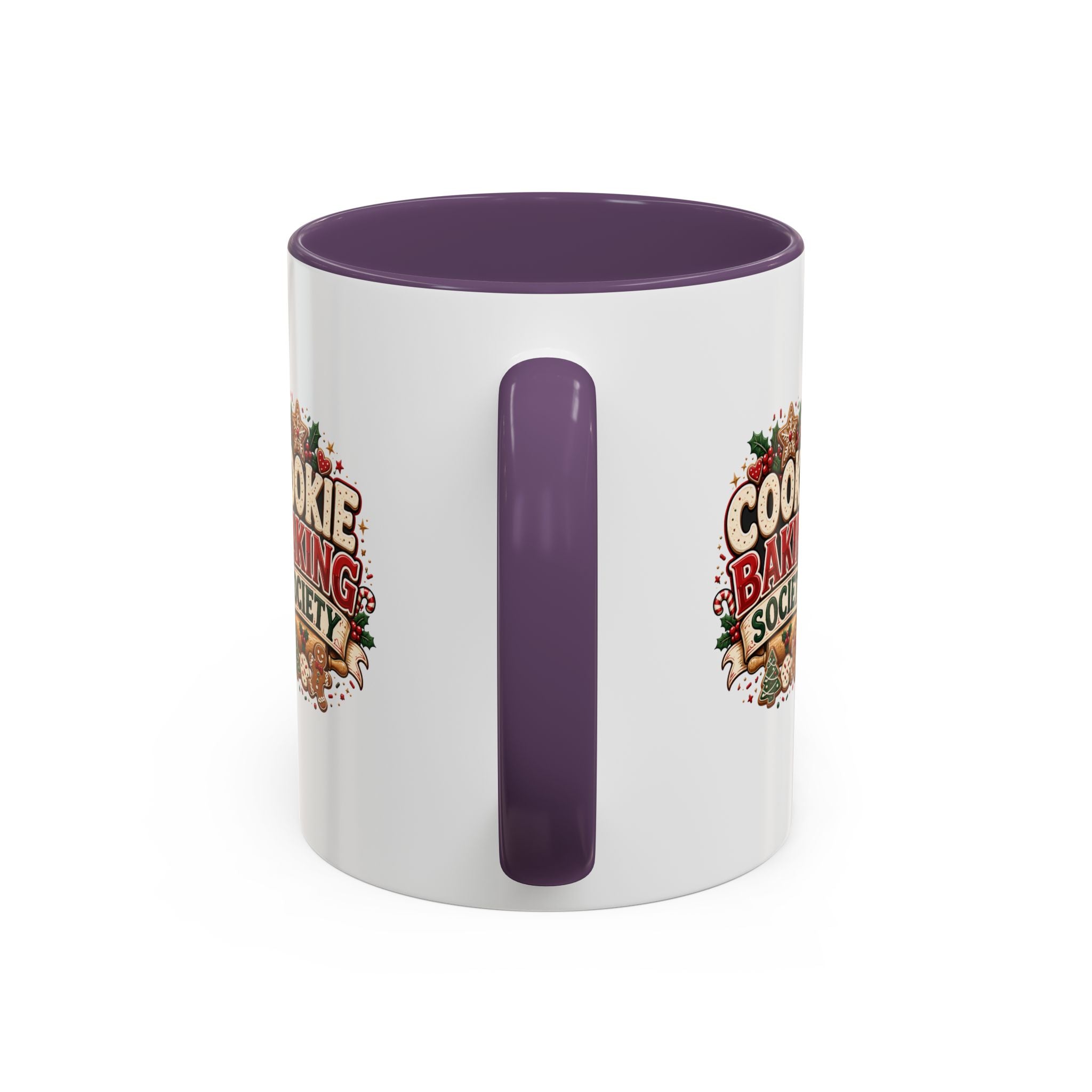 Cookie Baking Society Accent Coffee Mug — Holiday Baking Ceramic Mug