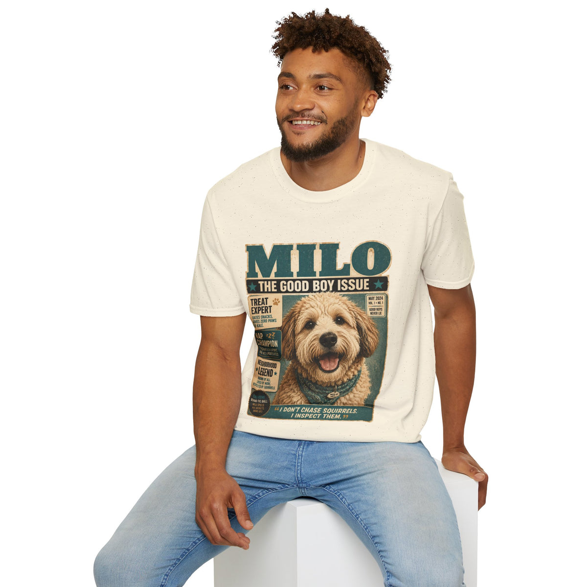 Milo 'The Good Boy Issue' Dog Magazine T-Shirt