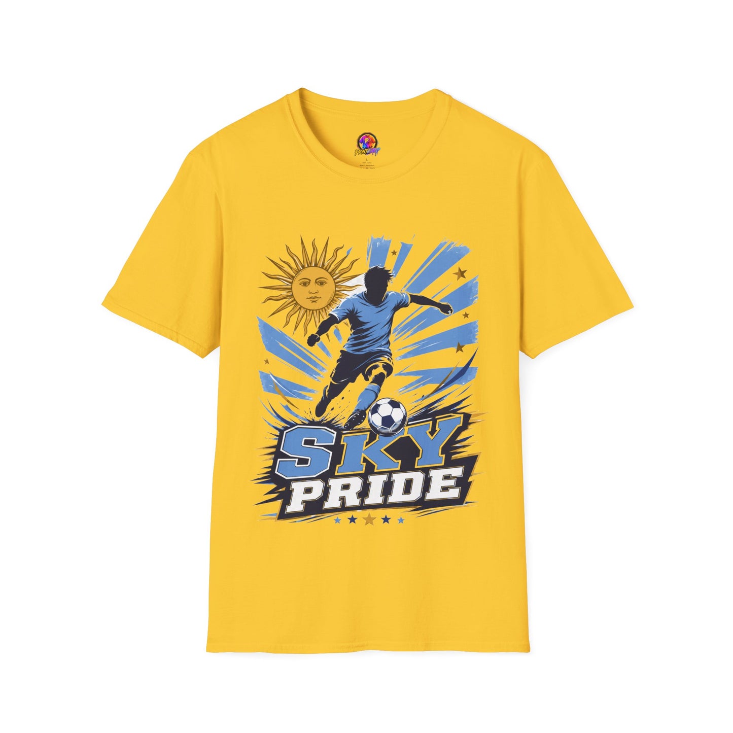 Uruguay Soccer Sky Pride T-Shirt — Argentina Sun Football Graphic Tee