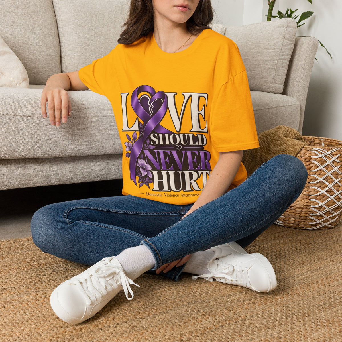 Love Should Never Hurt Domestic Violence Awareness T-Shirt