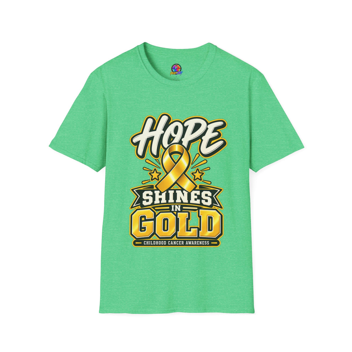 Hope Shines in Gold T-Shirt — Childhood Cancer Awareness Tee