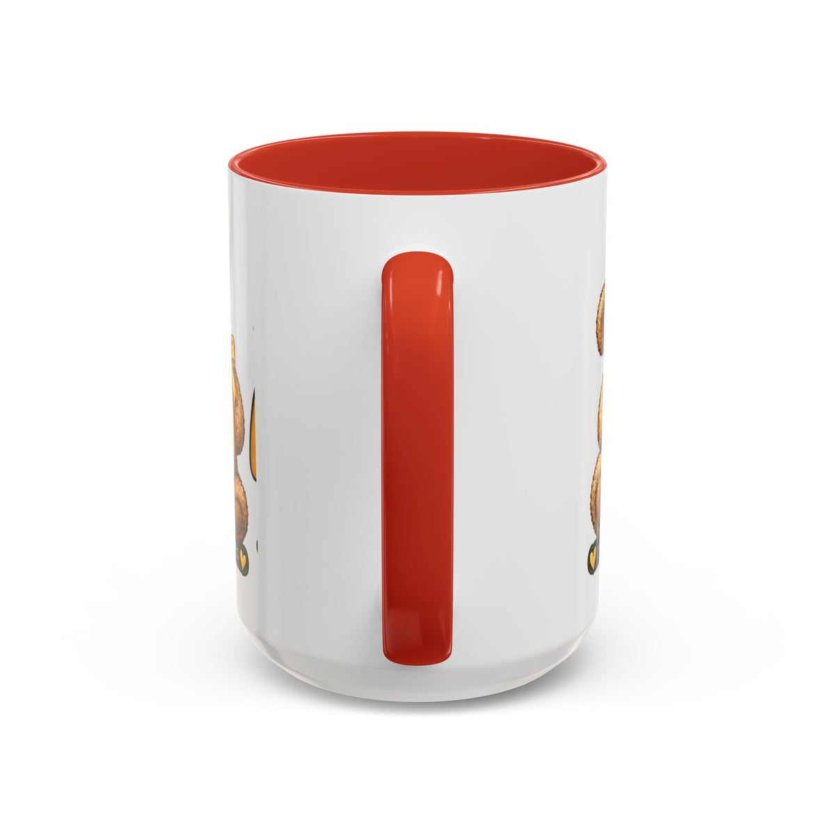 Gold Ribbon Teddy Bear Childhood Cancer Awareness Accent Mug (11/15oz)