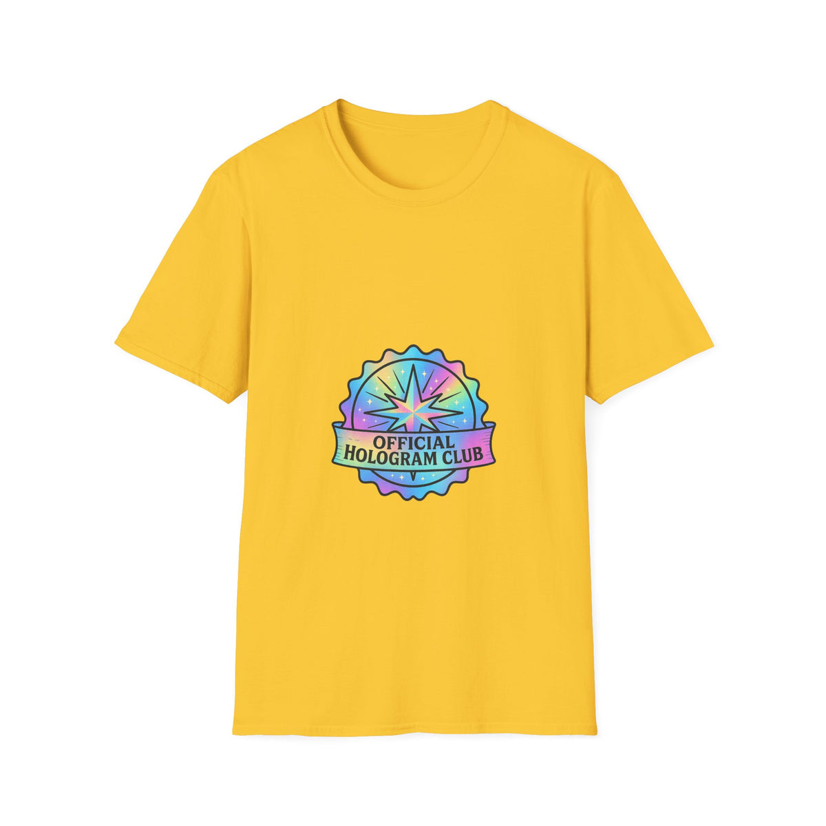 Official Hologram Club Rainbow Holographic T-Shirt - Trending Now - October 2026