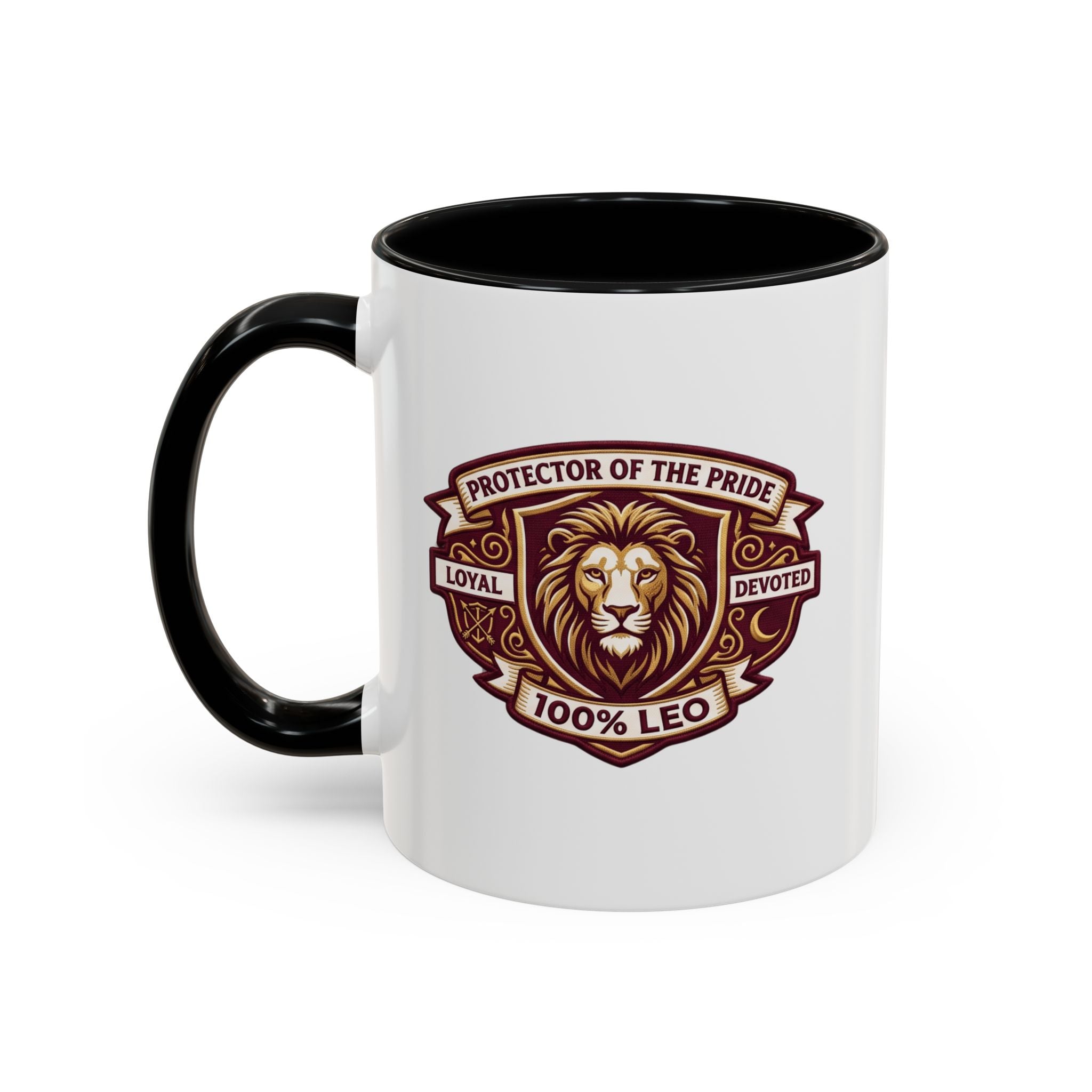 Leo Zodiac Coffee Mug — "Protector of the Pride" Lion Design (11/15 oz)
