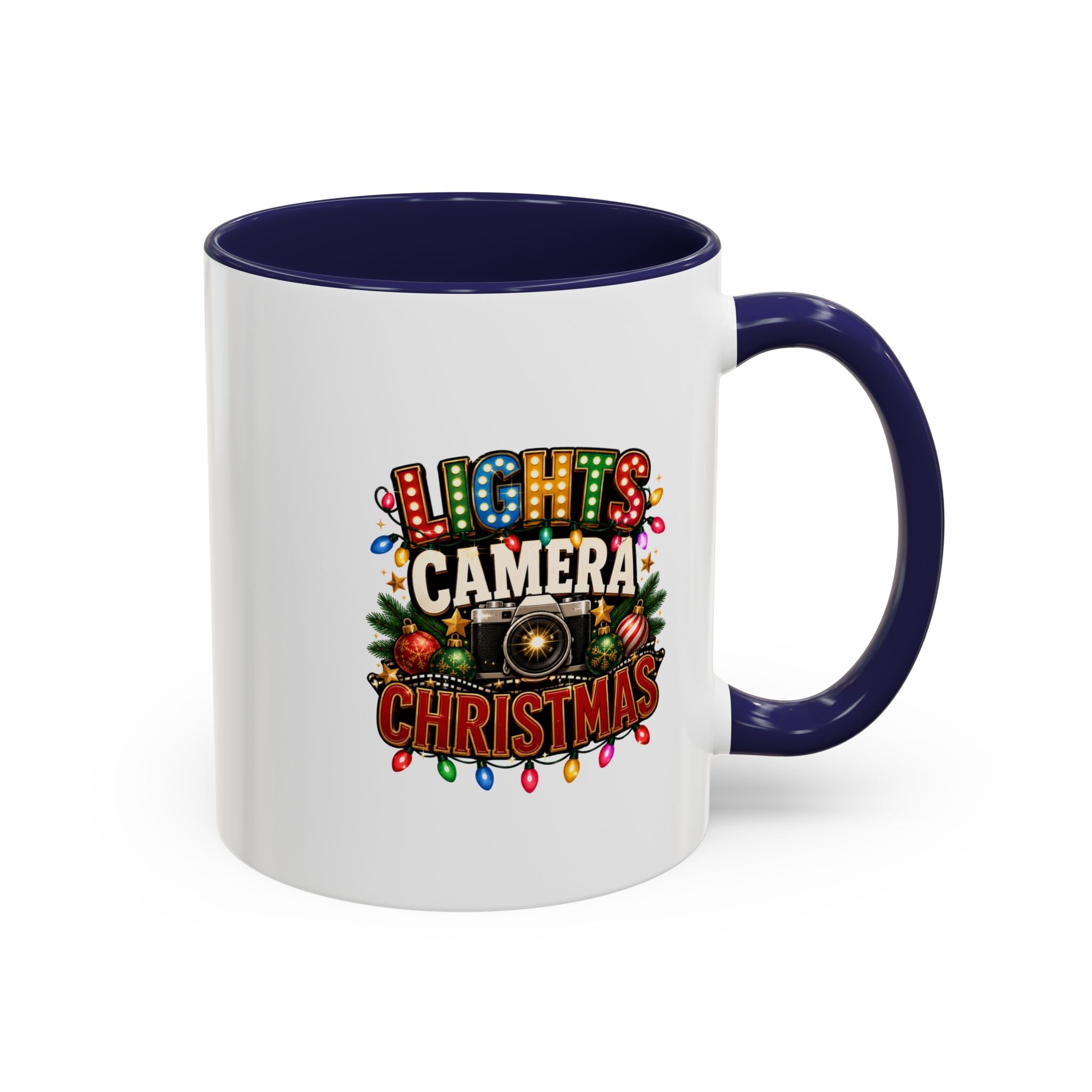 Accent Coffee Mug Lights Camera Christmas