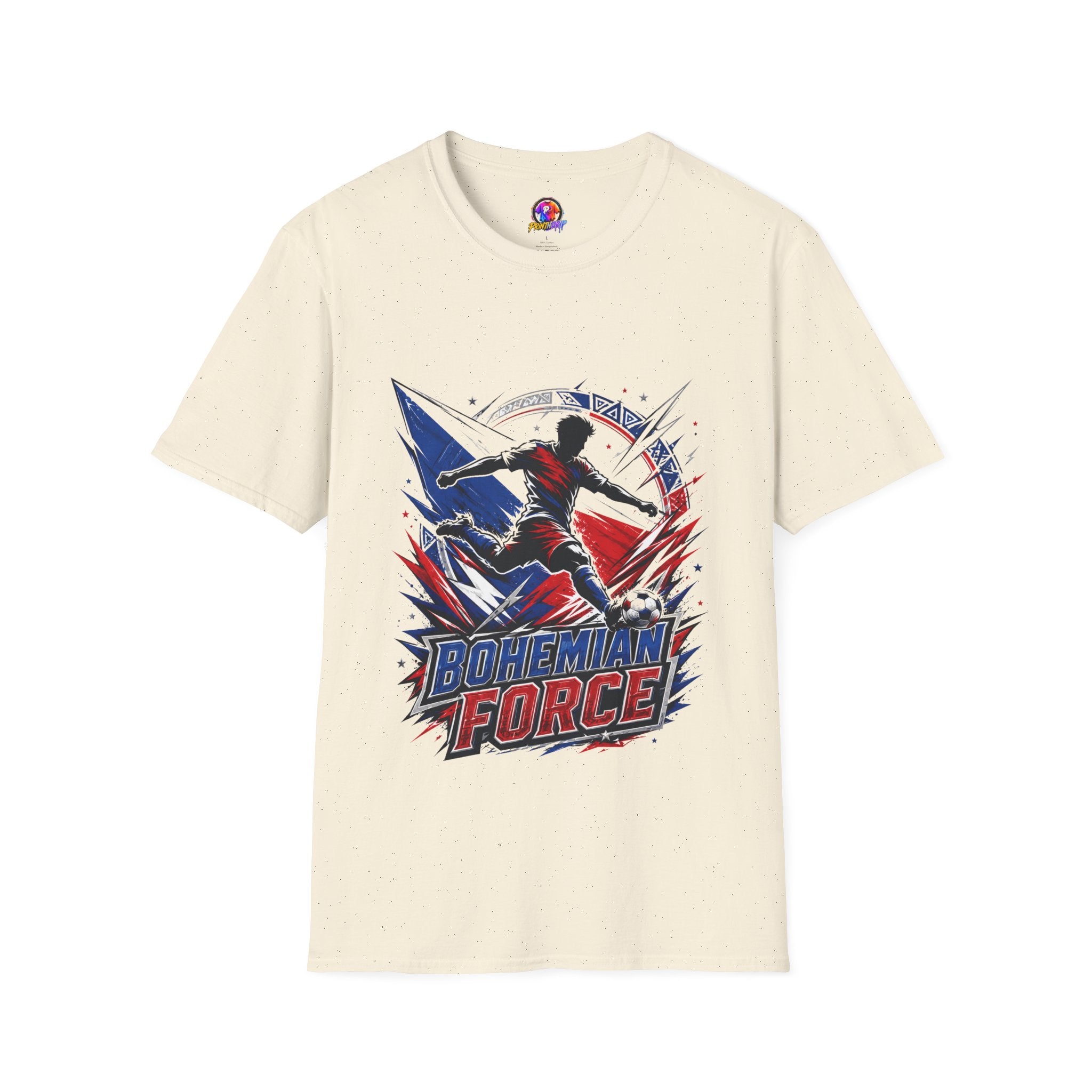 Czechia Bohemian Force Graphic T‑Shirt — Energetic Soccer Player Silhouette