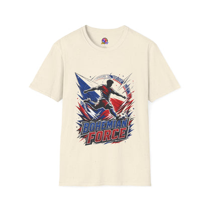 Czechia Bohemian Force Graphic T‑Shirt — Energetic Soccer Player Silhouette