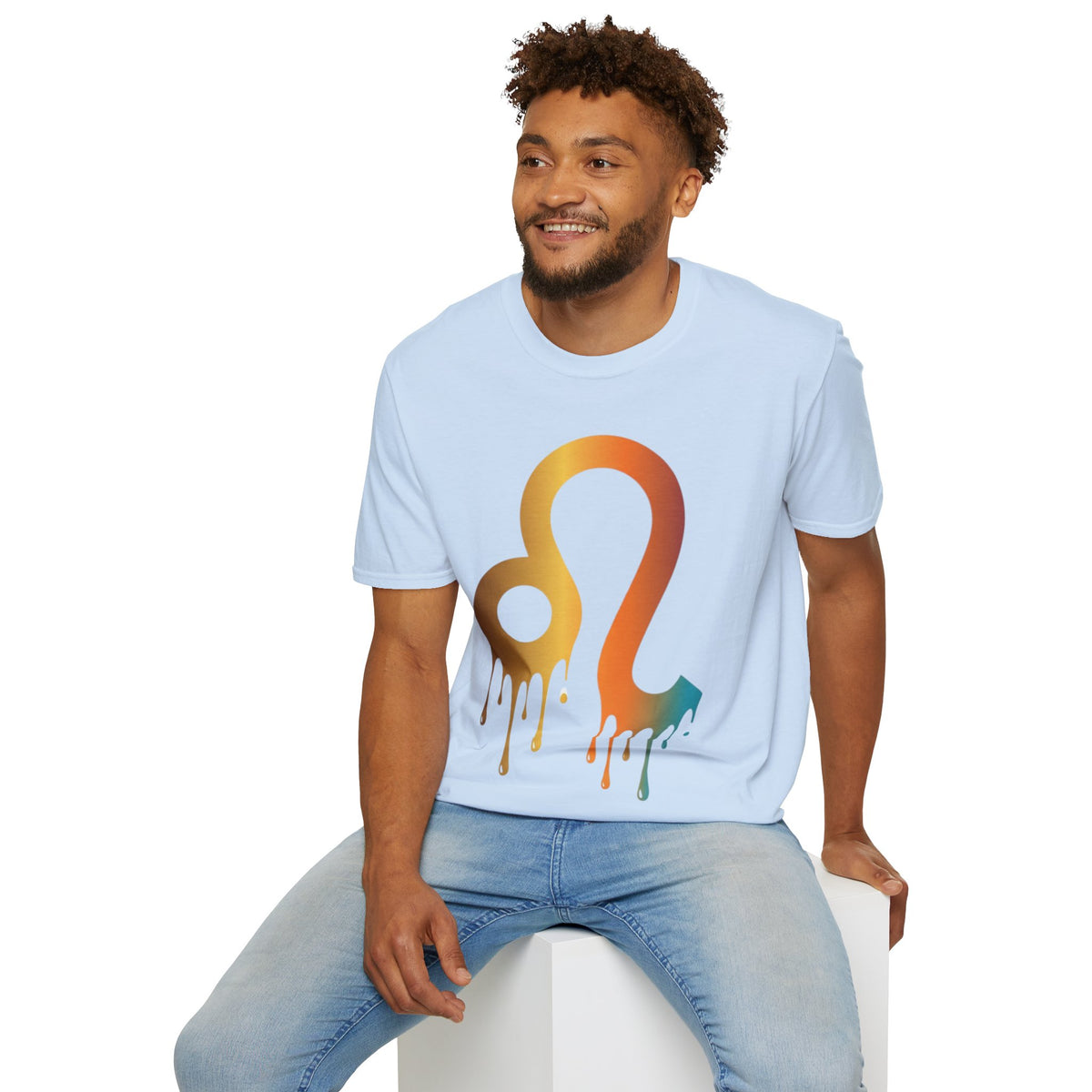 Leo Zodiac Drip T-Shirt — Colorful Astrology Sign Tee