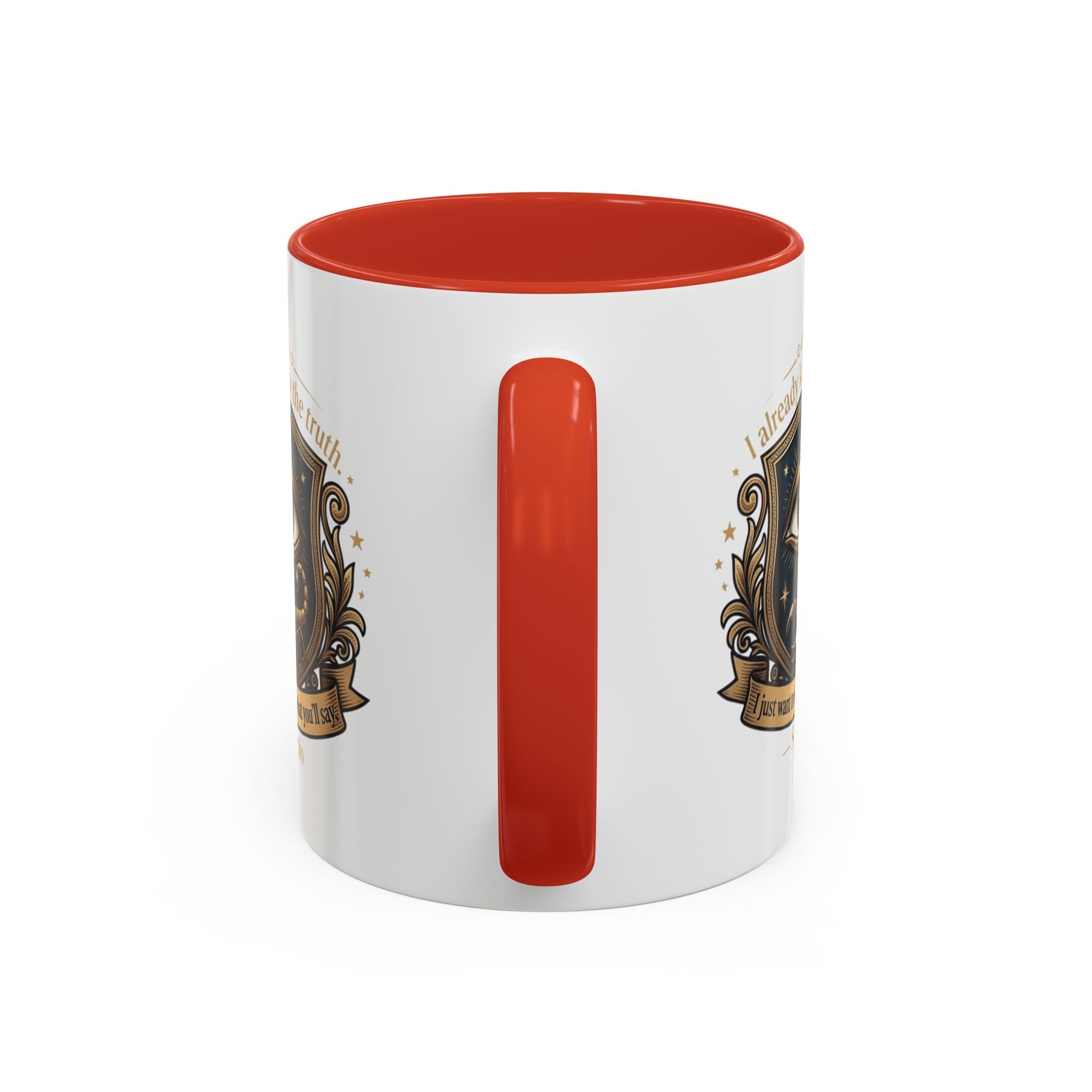 Scorpio Accent Coffee Mug — "I Already Know the Truth" Astrology Zodiac Mug