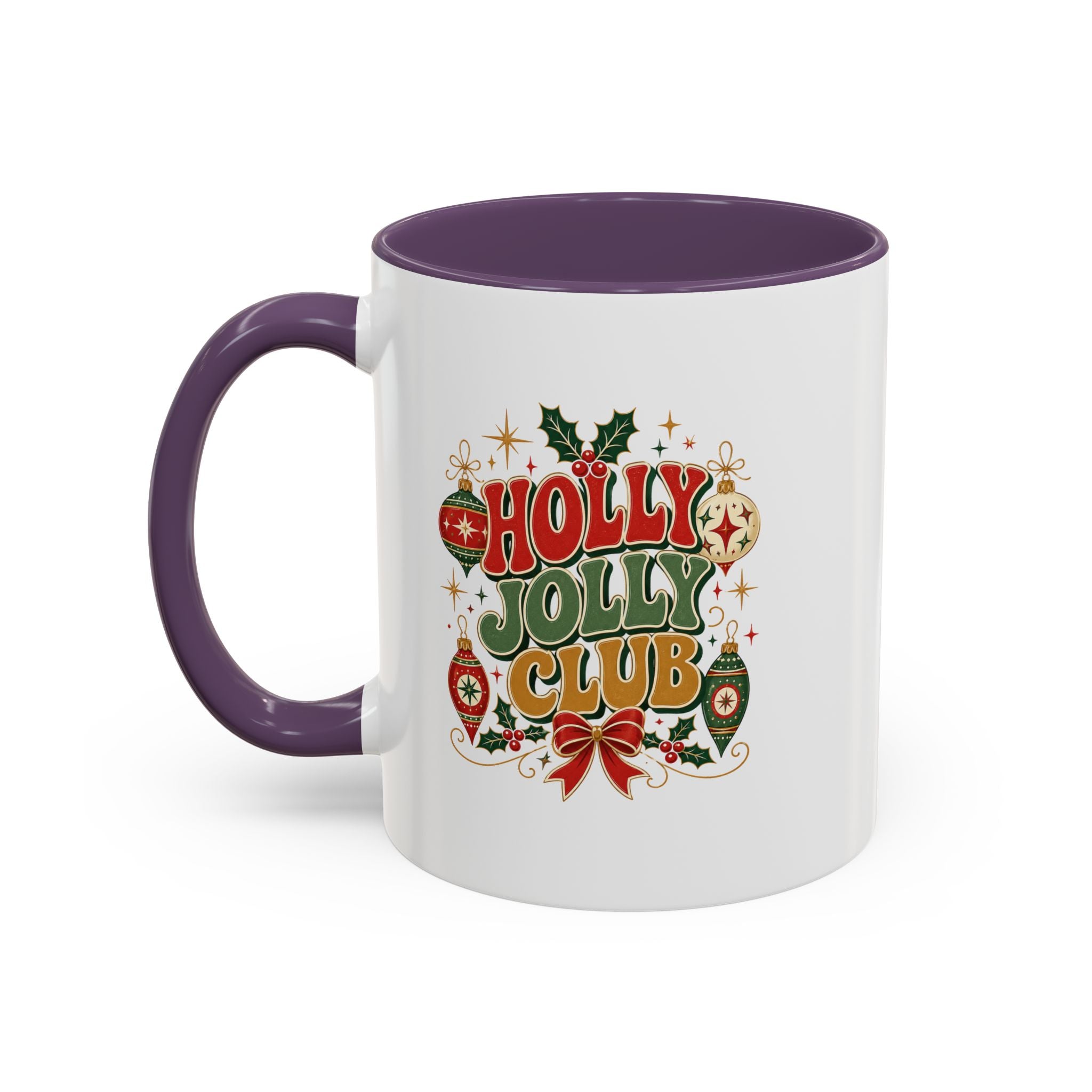 Accent Coffee Mug Holly Jolly Club