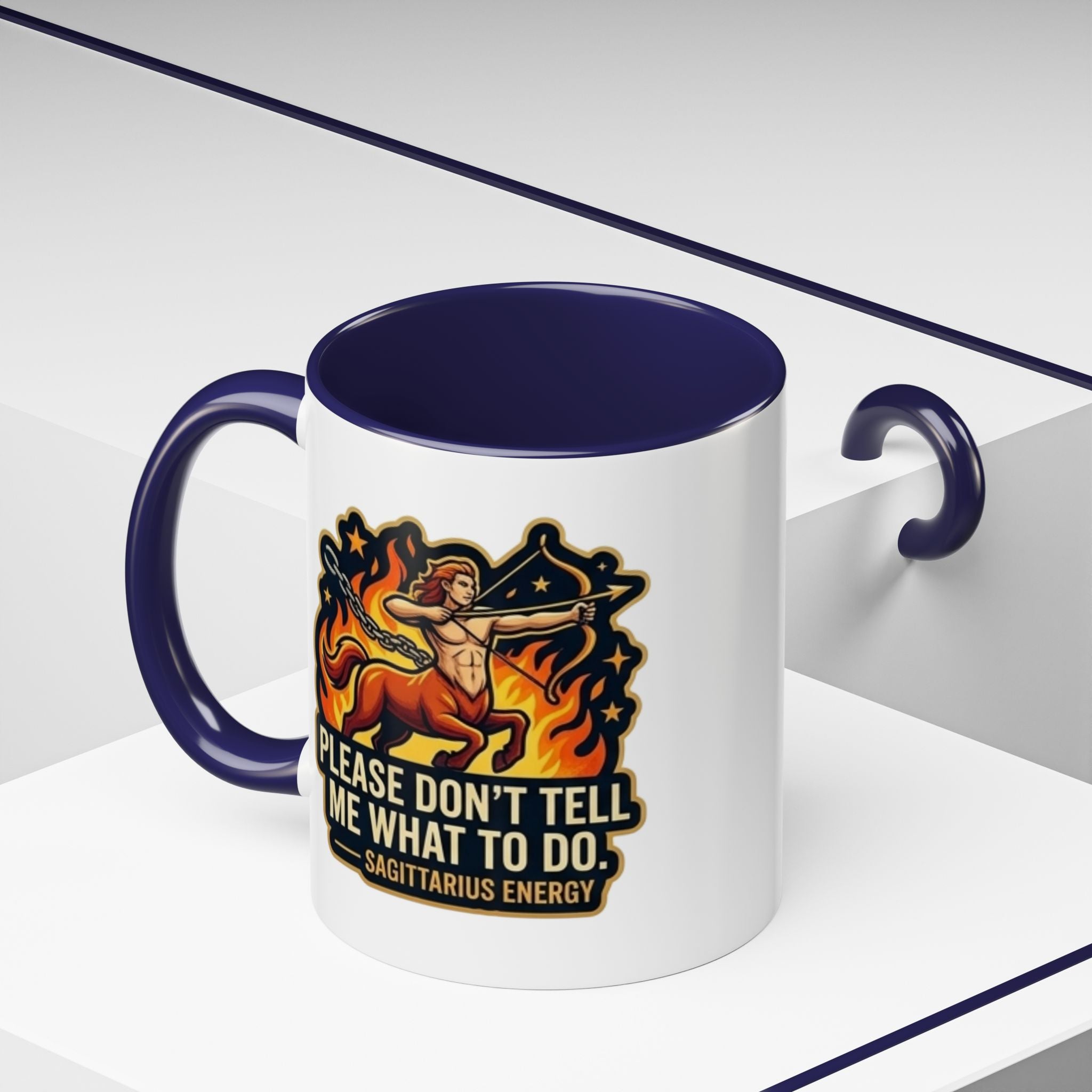 Sagittarius Coffee Mug — "Please Don't Tell Me What To Do" Zodiac Accent Mug (11/15oz)