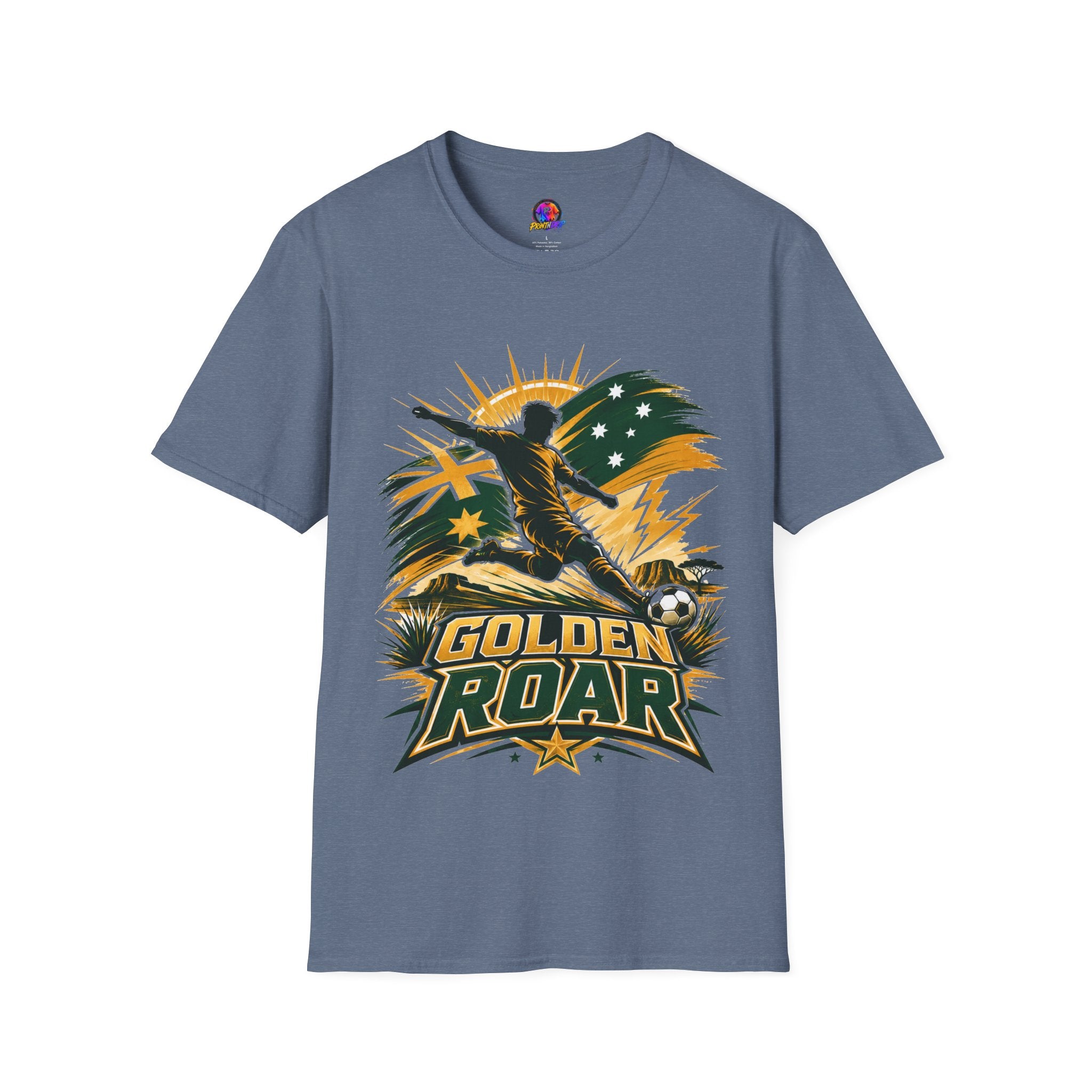 Australia Golden Roar Soccer T-Shirt — Australian Football Fan Tee