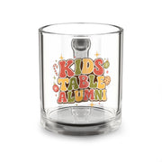 Christmas Glass Mug Kids Table Alumni Glass Mug — Retro Holiday Coffee Cup (10 oz)