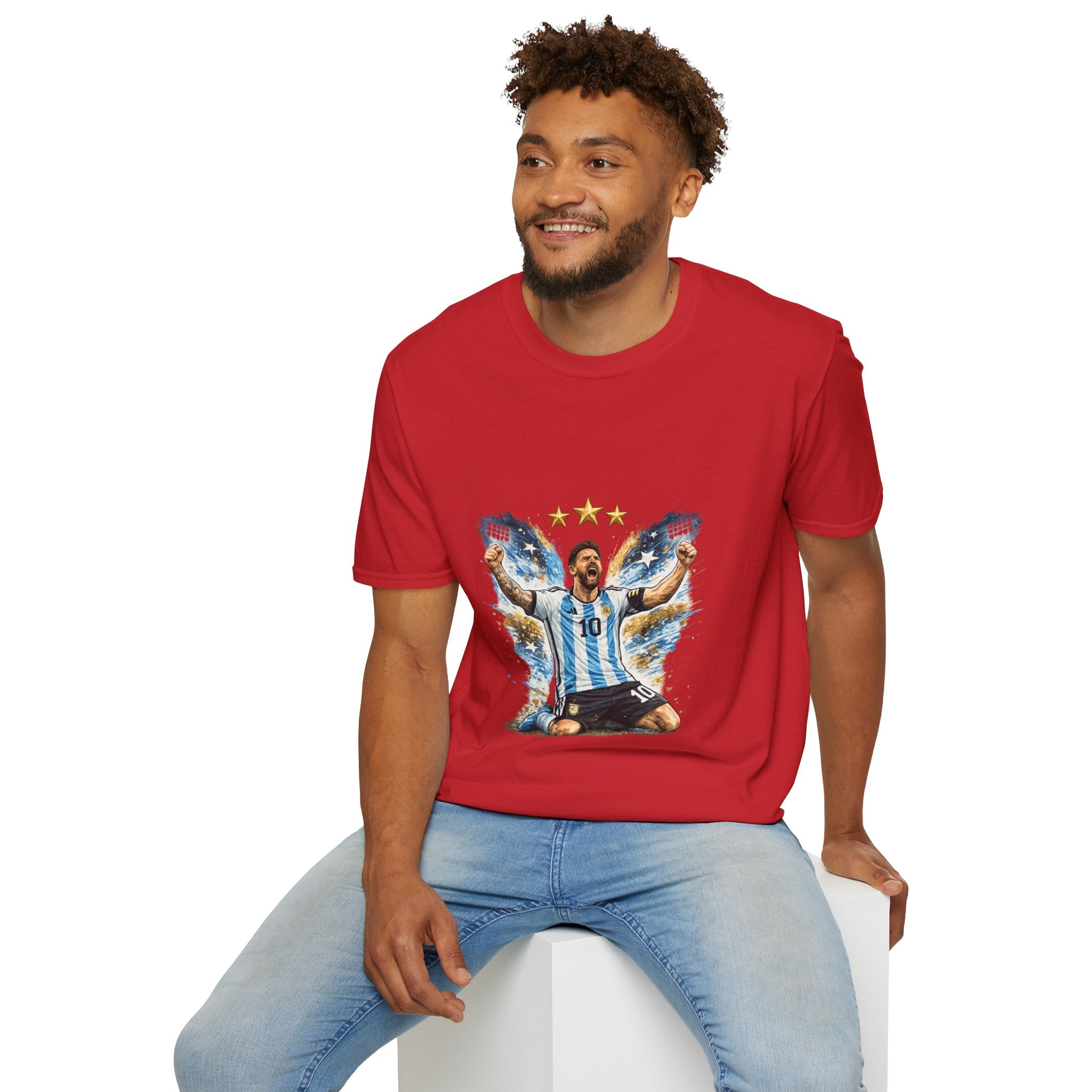 Argentina Soccer Legend Argentina T-Shirt — Celebratory Messi Design