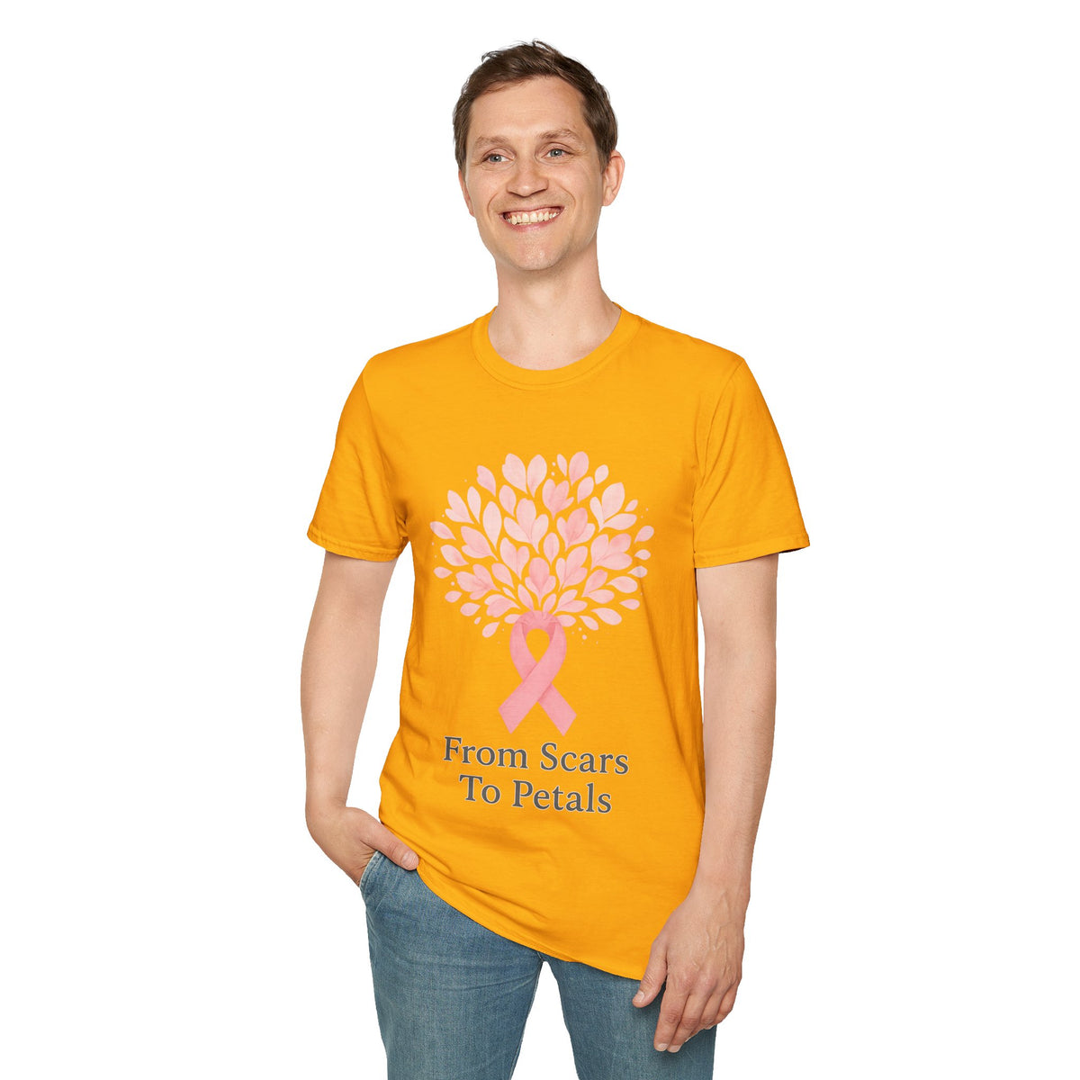 From Scars To Petals Pink Ribbon Tree T-Shirt, Breast Cancer Survivor Gift Tee - Trending Now - September 2026