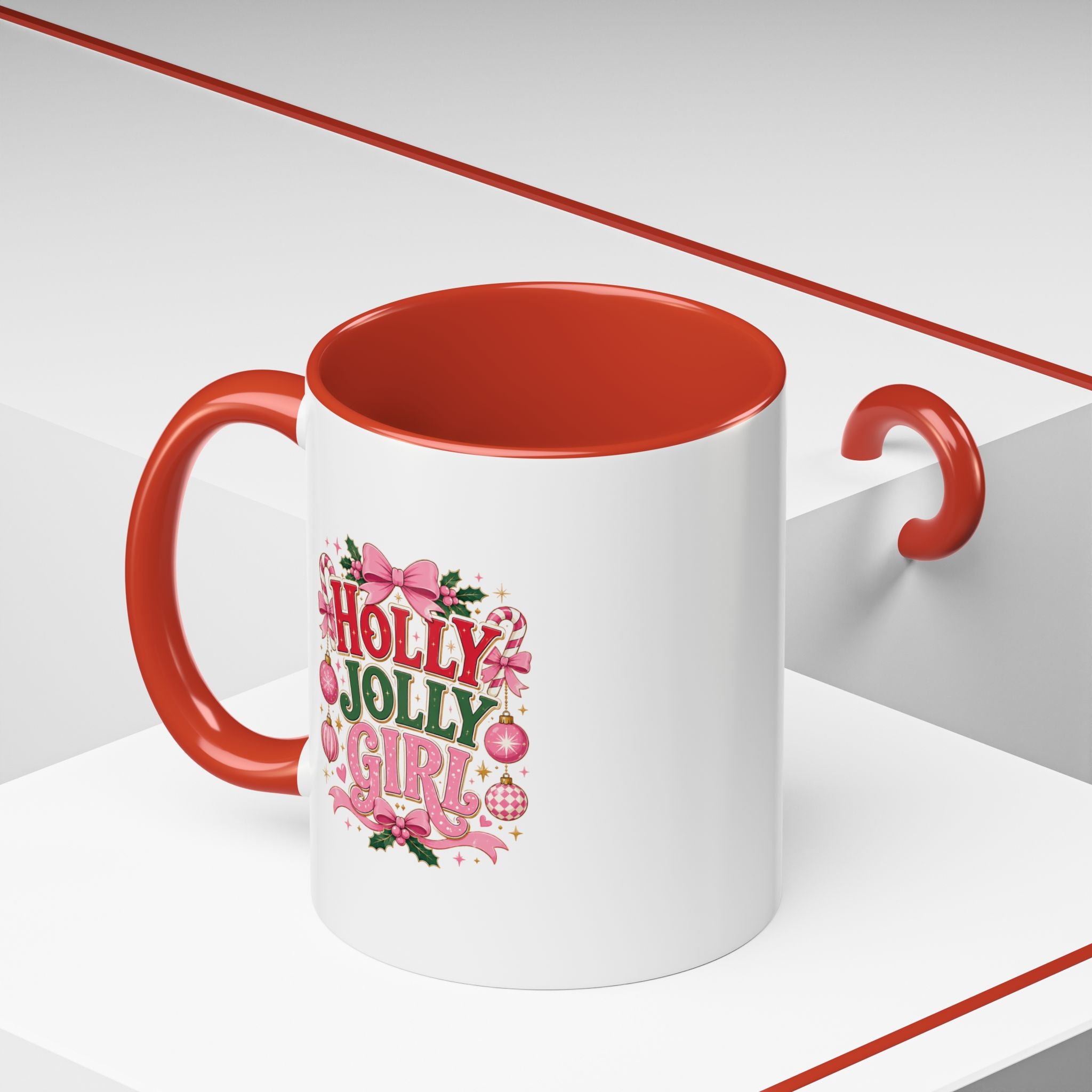 Accent Coffee Mug Holly Jolly Girl