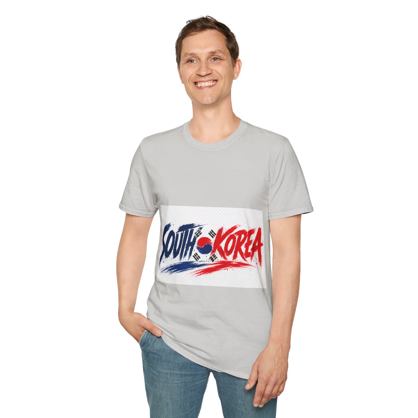 South Korea Flag Brushstroke T-Shirt — Patriotic Korean Travel Tee