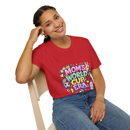 Girls Kids Mom's World Cup Era T‑Shirt — Playful Soccer Mom Tee