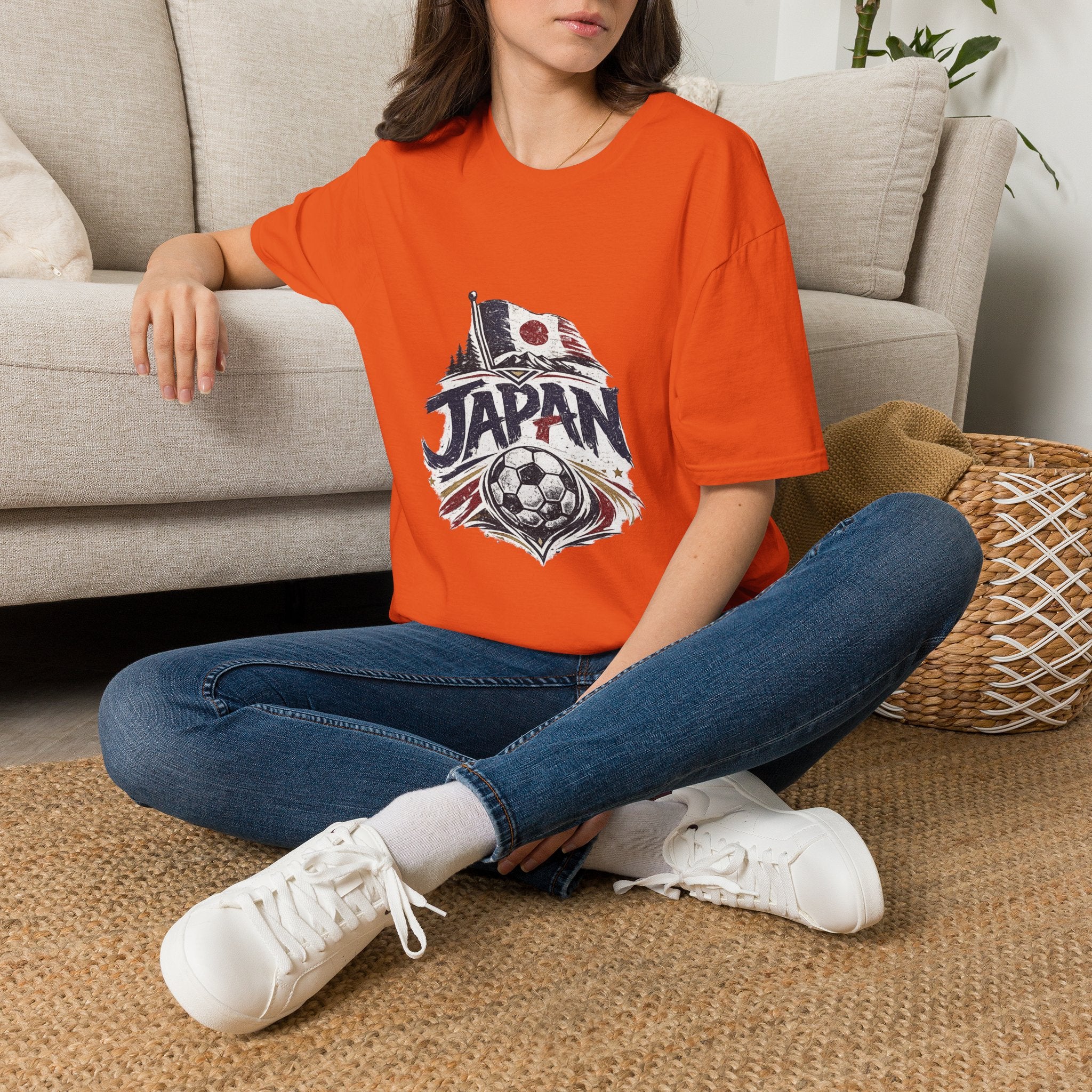 Japan Soccer T-Shirt – Vintage Flag & Crest Football Tee