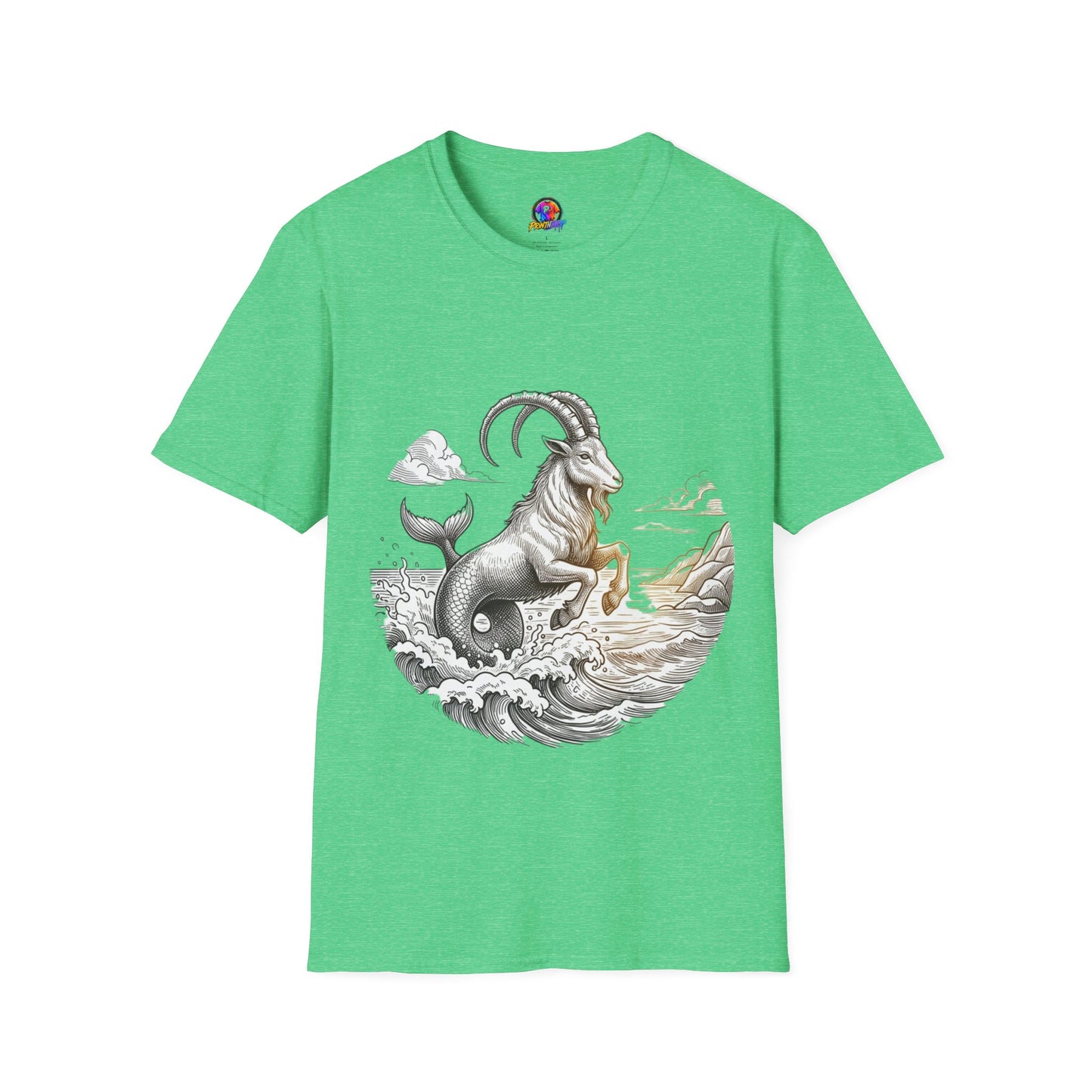 Capricorn Goat-Mermaid T-Shirt — Mythical Sea Goat Zodiac Tee