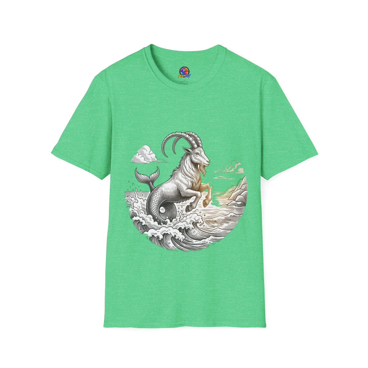 Capricorn Goat-Mermaid T-Shirt — Mythical Sea Goat Zodiac Tee