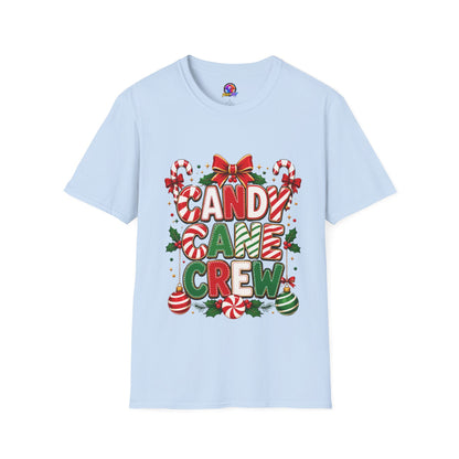 Candy Cane Crew T-Shirt — Festive Christmas Holiday Tee