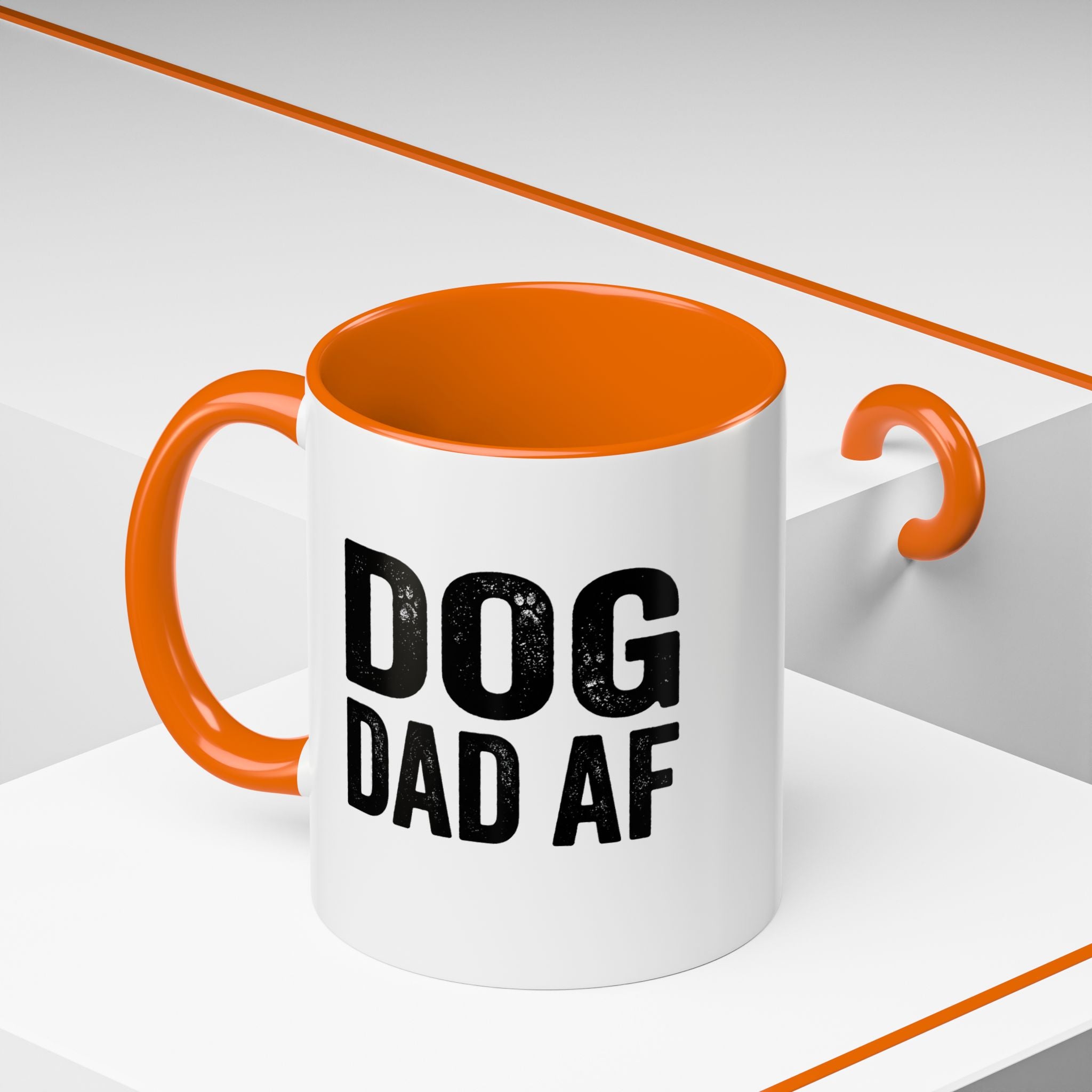 Funny Dog Dad AF Coffee Mug – Funny Black Accen Gift for Dog Lovers