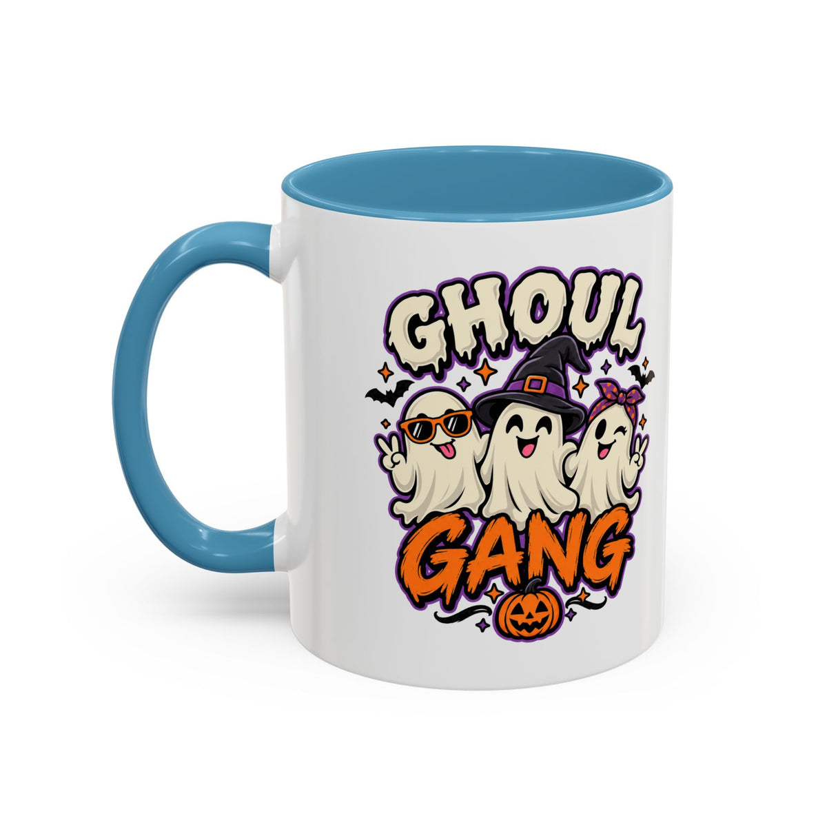 Ghoul Gang Coffee Mug — Cute Halloween Ghosts Accent Mug (11/15oz)