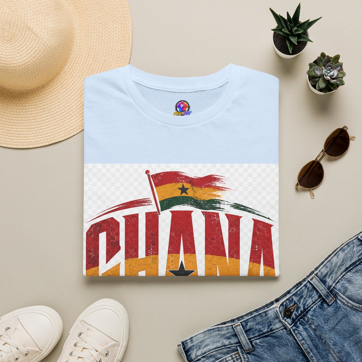 Ghana Flag Soccer T-Shirt — Retro Ghana Pride Football Tee