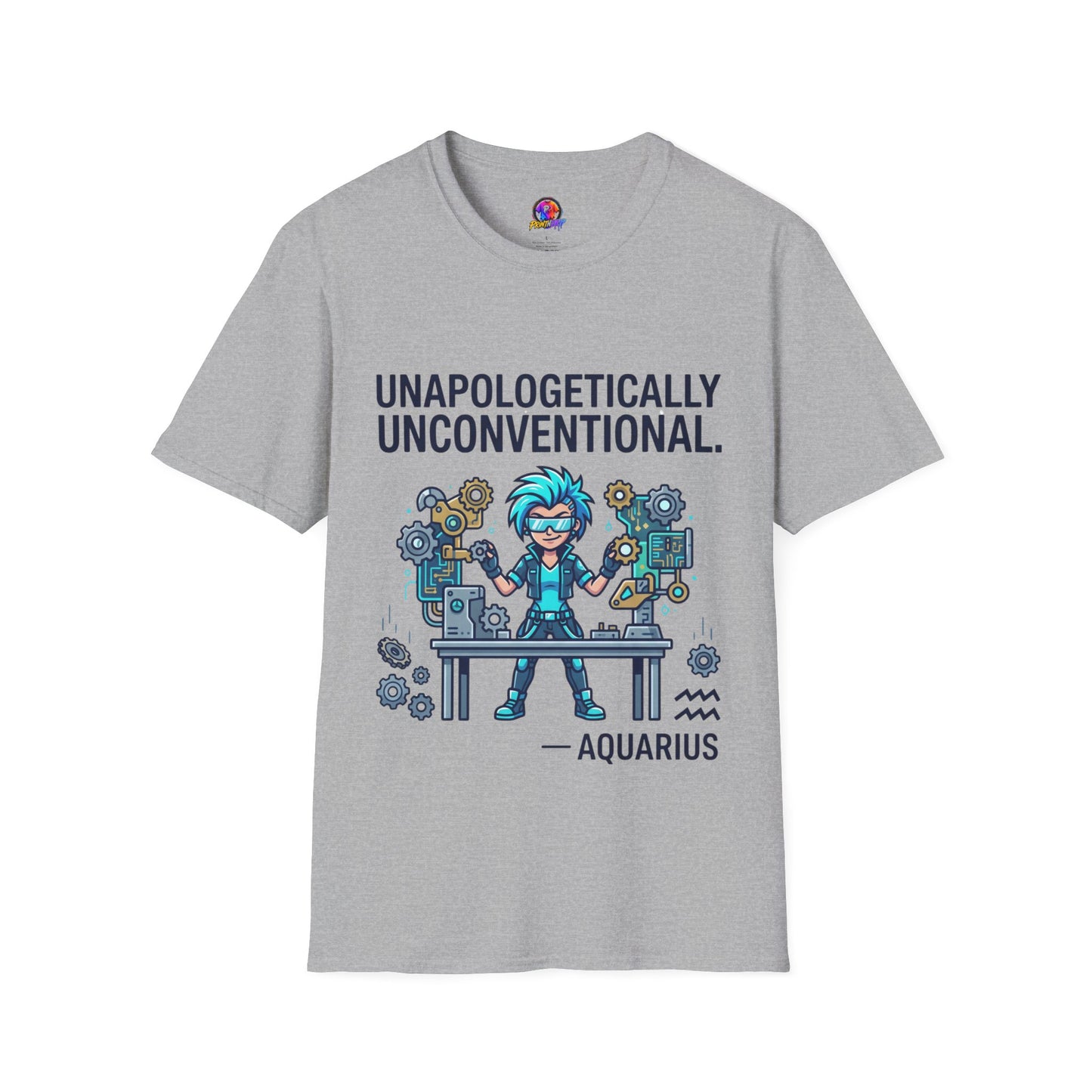 Unapologetically Unconventional T-Shirt — Quirky Steampunk Inventor Graphic Tee