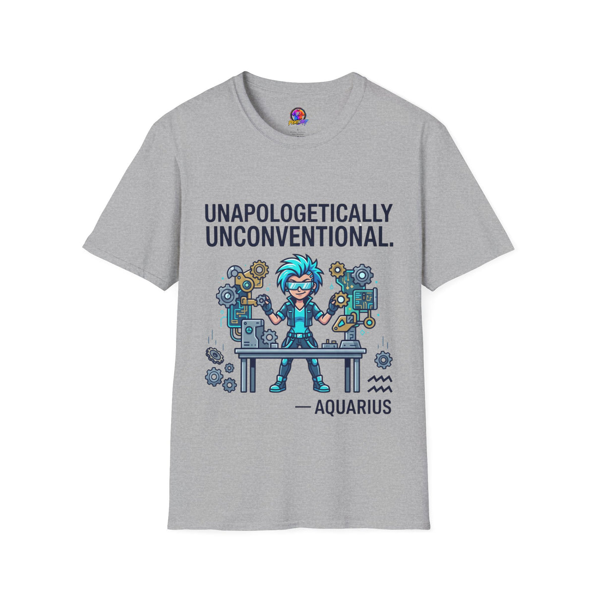 Unapologetically Unconventional T-Shirt — Quirky Steampunk Inventor Graphic Tee