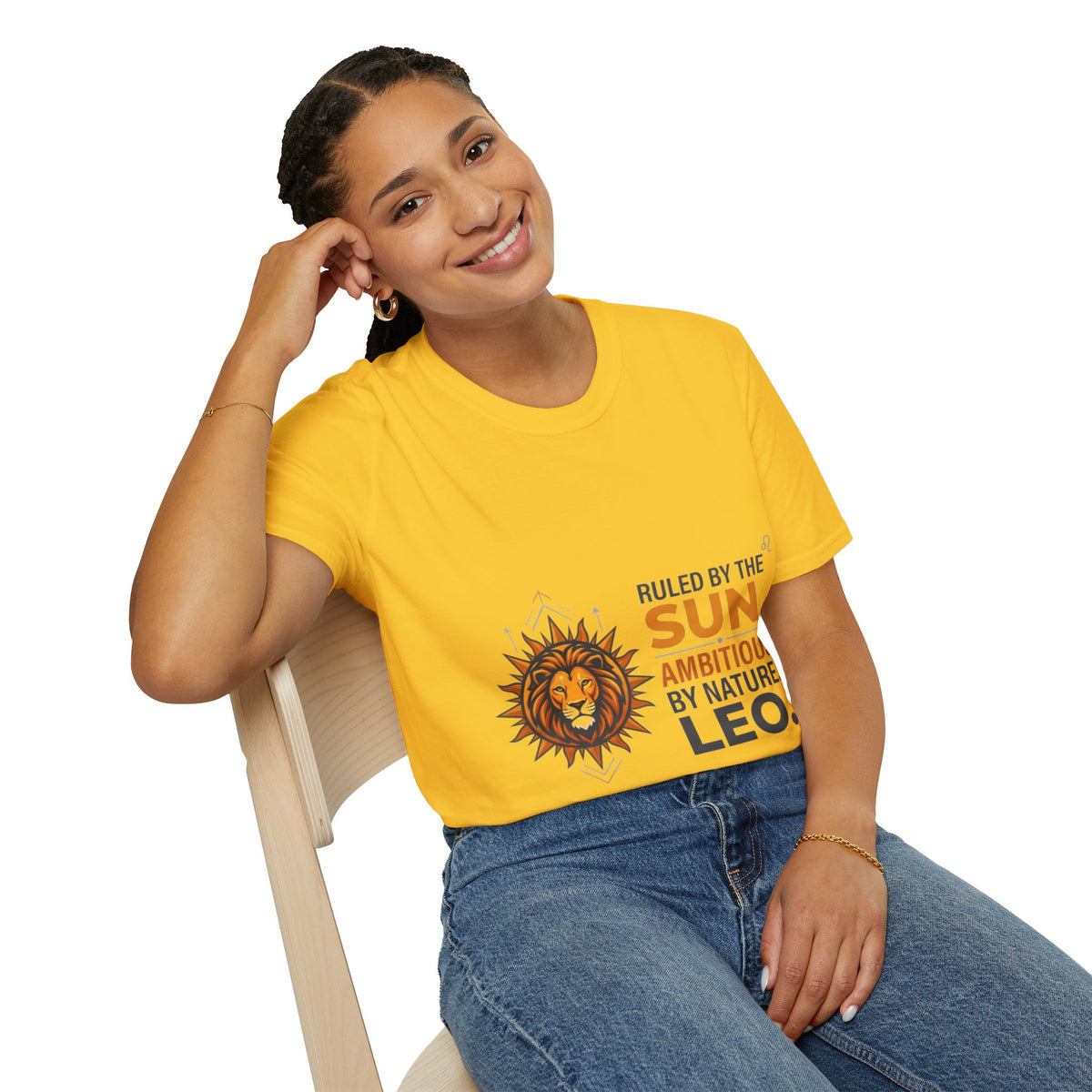 Leo Zodiac T-Shirt — "Ruled by the Sun. Ambitious by Nature. LEO."