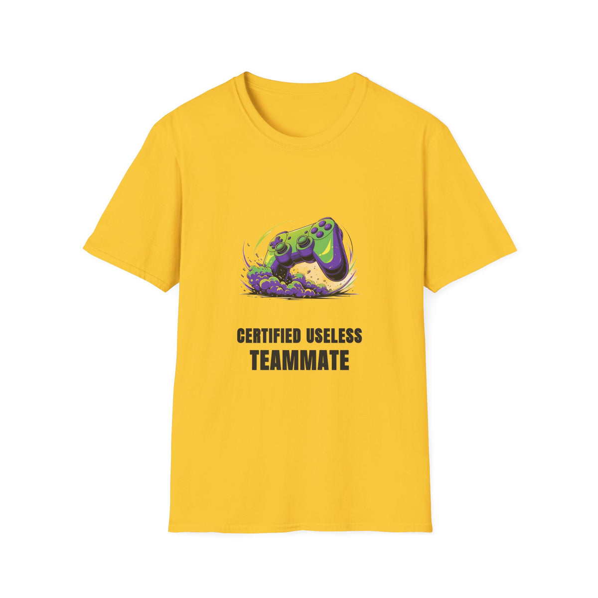 Gaming T-Shirt — "Certified Useless Teammate" Controller Graphic - Trending Now - August 2026