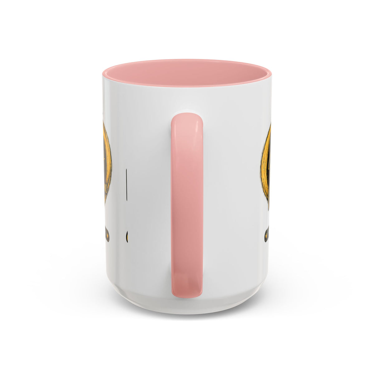 Childhood Cancer Awareness Accent Coffee Mug — "In This Family No One Fights Alone"