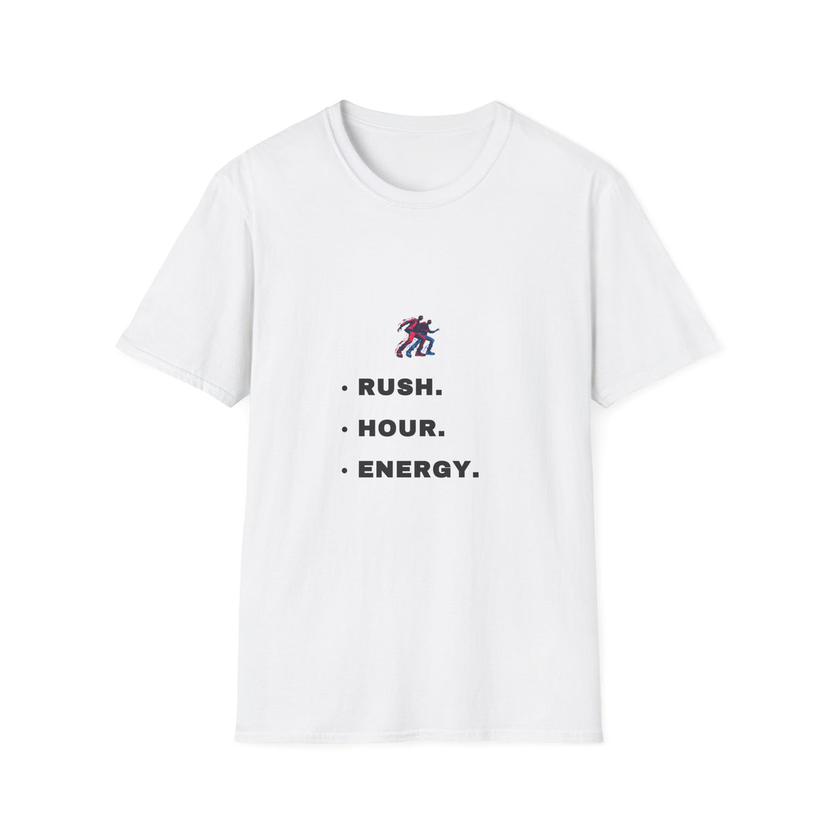 Rush Hour Energy Minimalist Statement Typography White Graphic Tee - Trending Now - September 2026