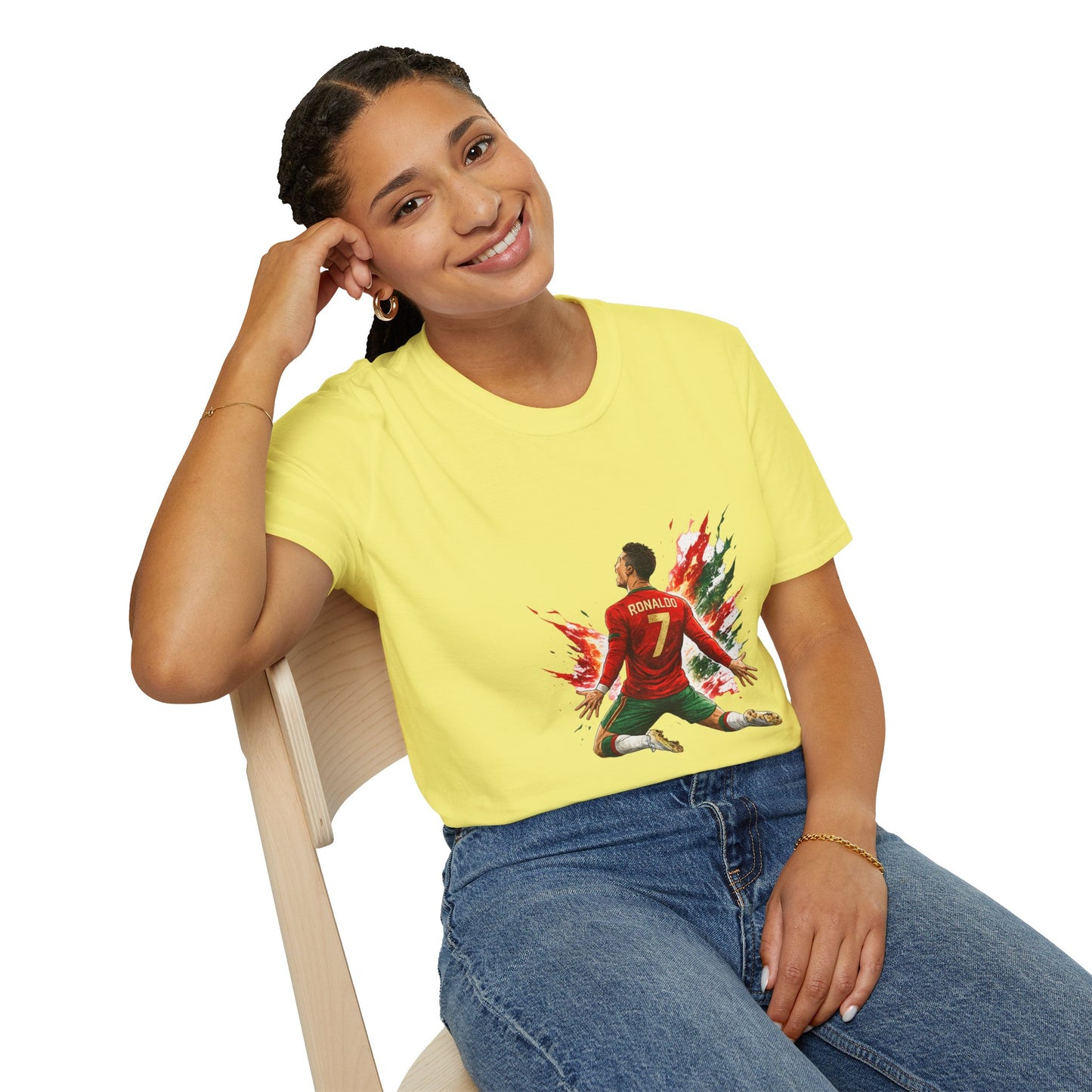 Portugal Soccer Player #7 Graphic T‑Shirt — Dynamic Portugal Fan Tee
