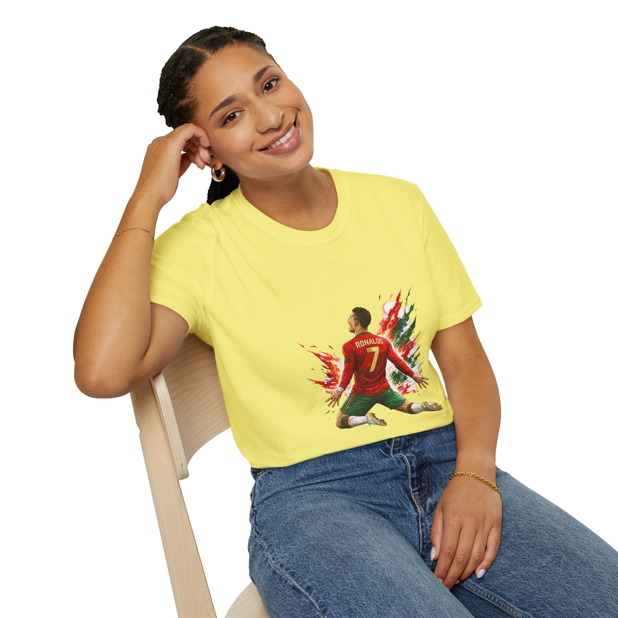 Portugal Soccer Player #7 Graphic T‑Shirt — Dynamic Portugal Fan Tee